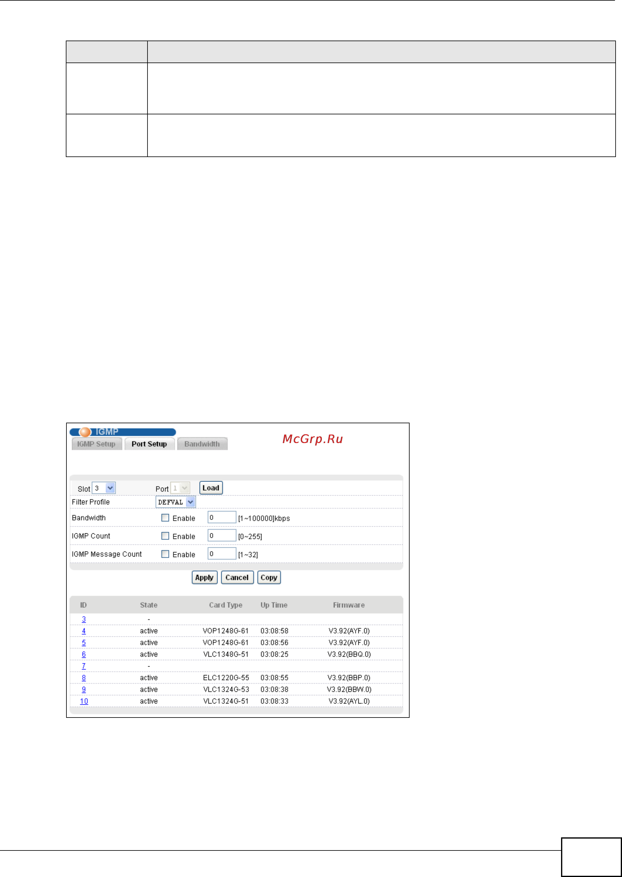 Zyxel IES-5106 [193/1156] Igmp filtering
