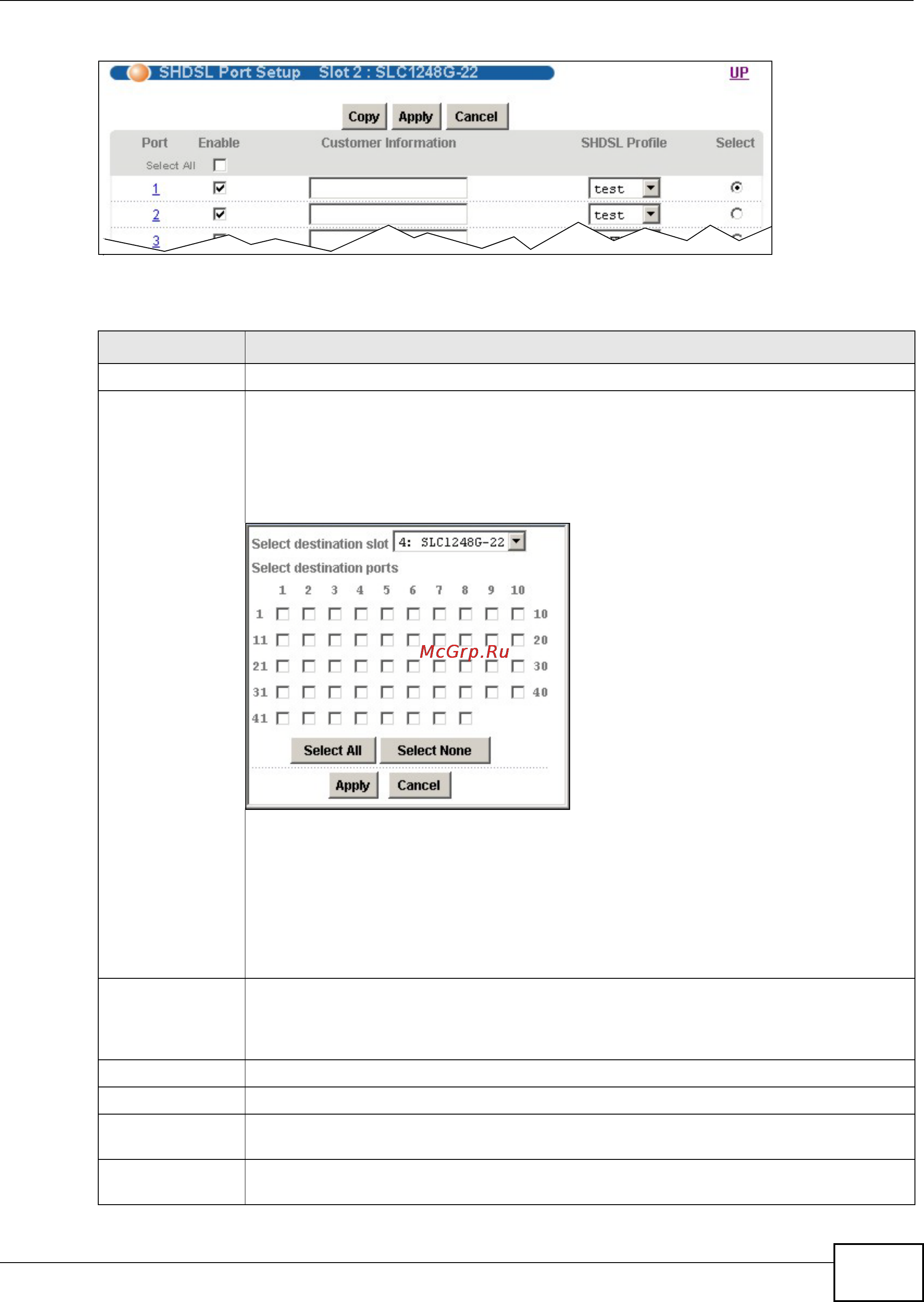 Zyxel IES-5106 [255/1156] Chapter 10 subscriber port setup screens