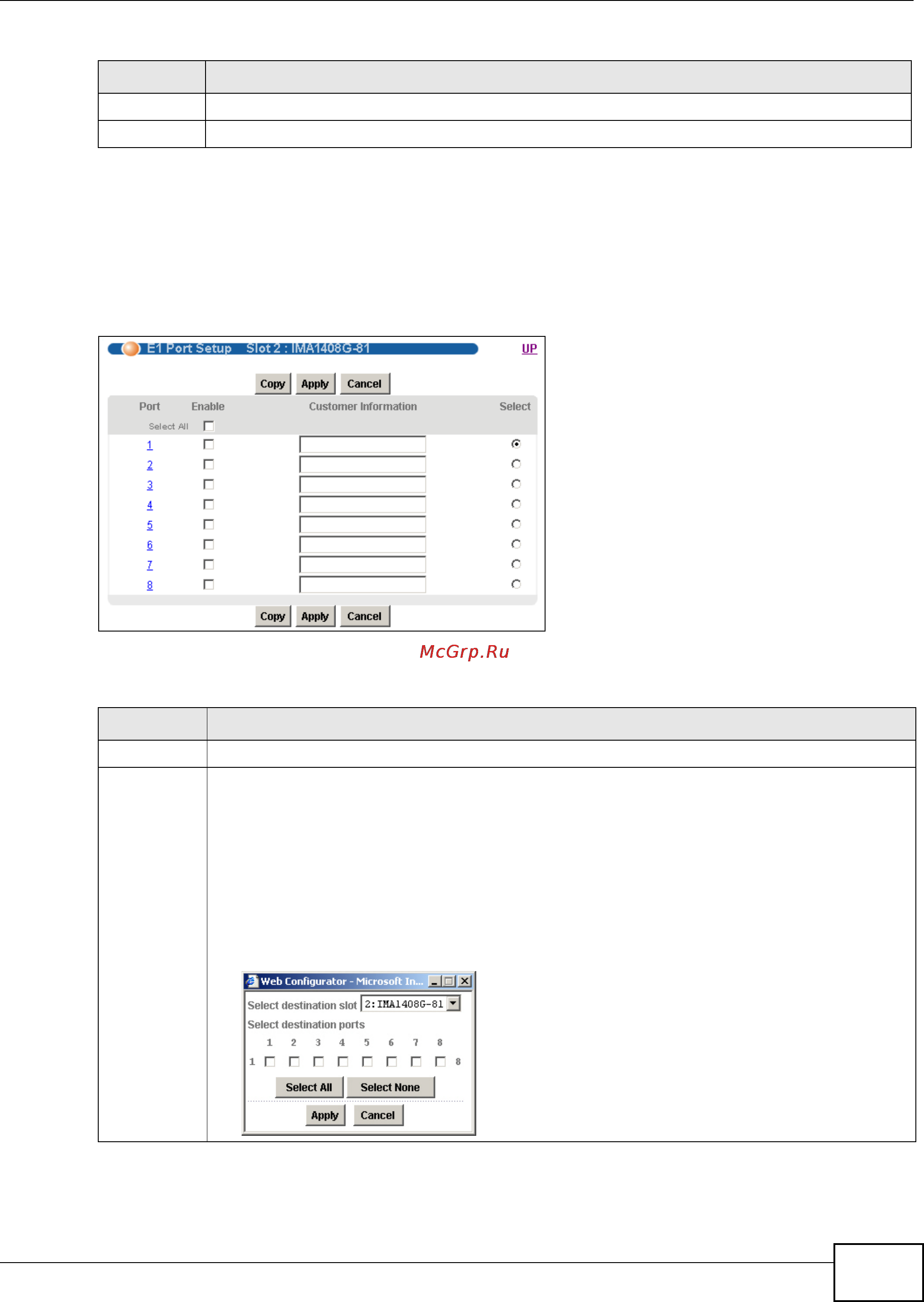 Zyxel IES-6000 [309/1156] E1 port setup line card screen