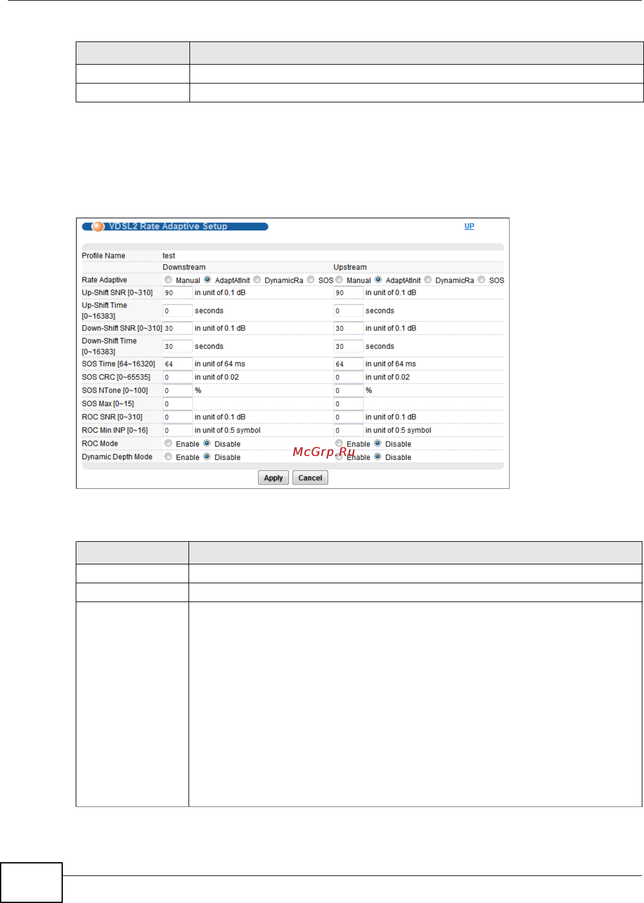 Zyxel IES-5112 [346/1156] Vdsl2 line profile setup rate adaptive