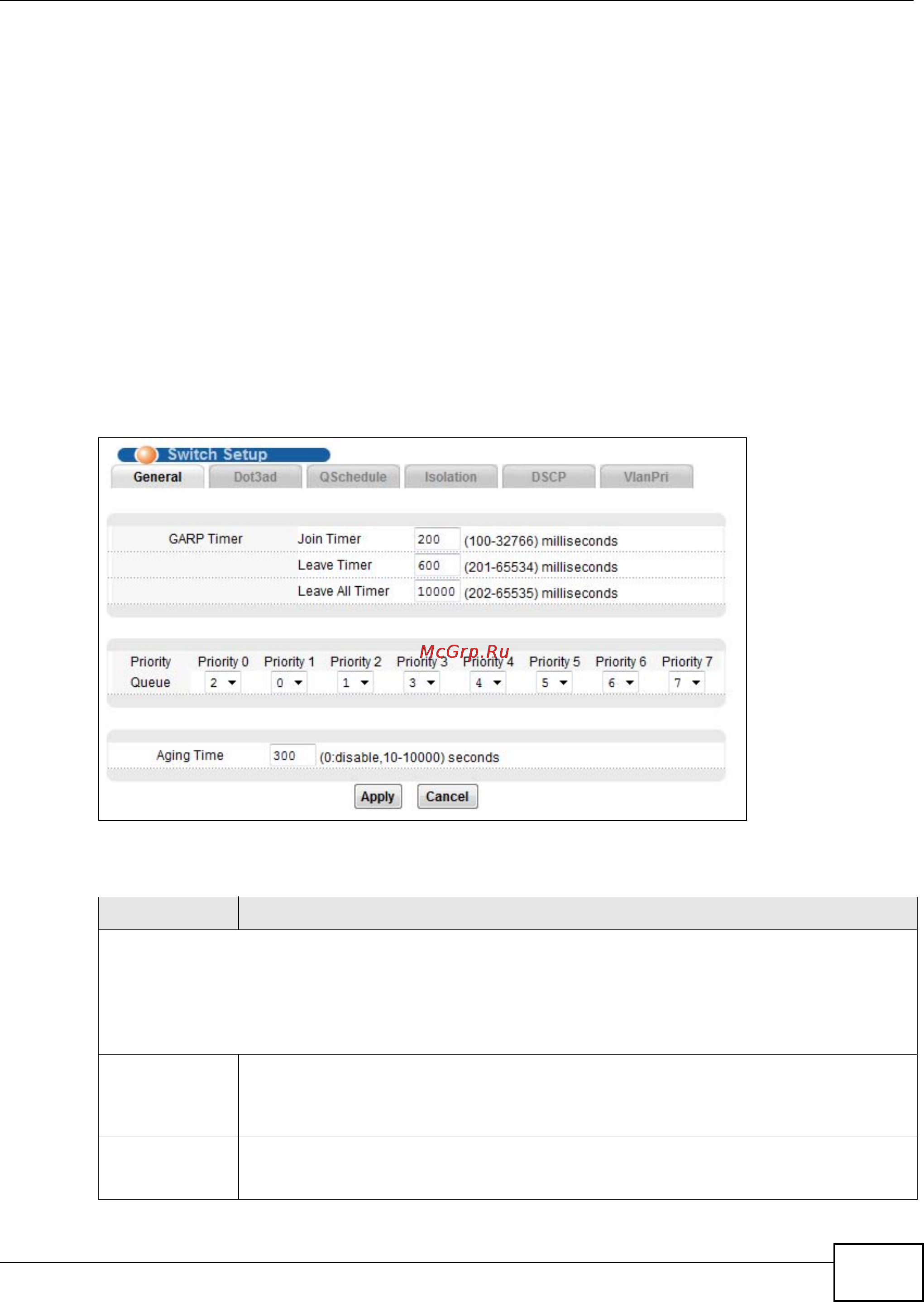 Zyxel IES-5106 [517/1156] Switch setup general screen