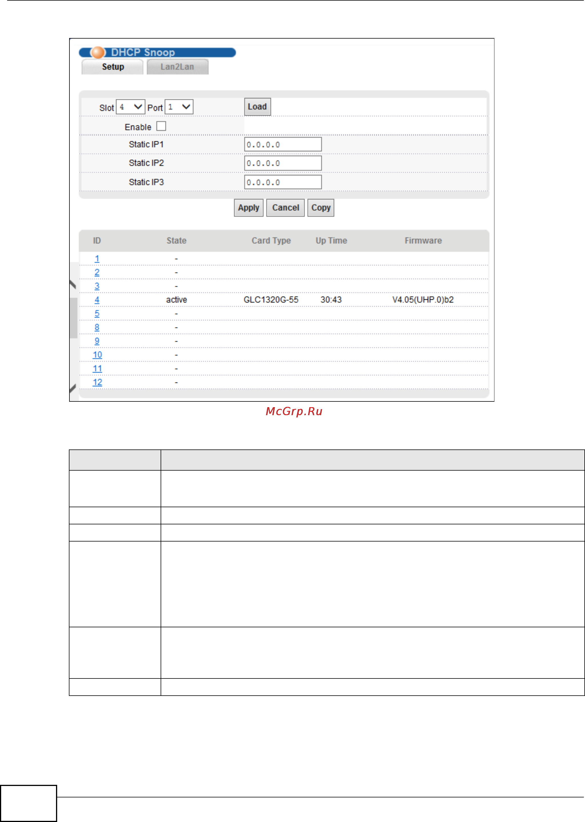 Zyxel IES-5112 [86/1156] Chapter 4 access control list screens