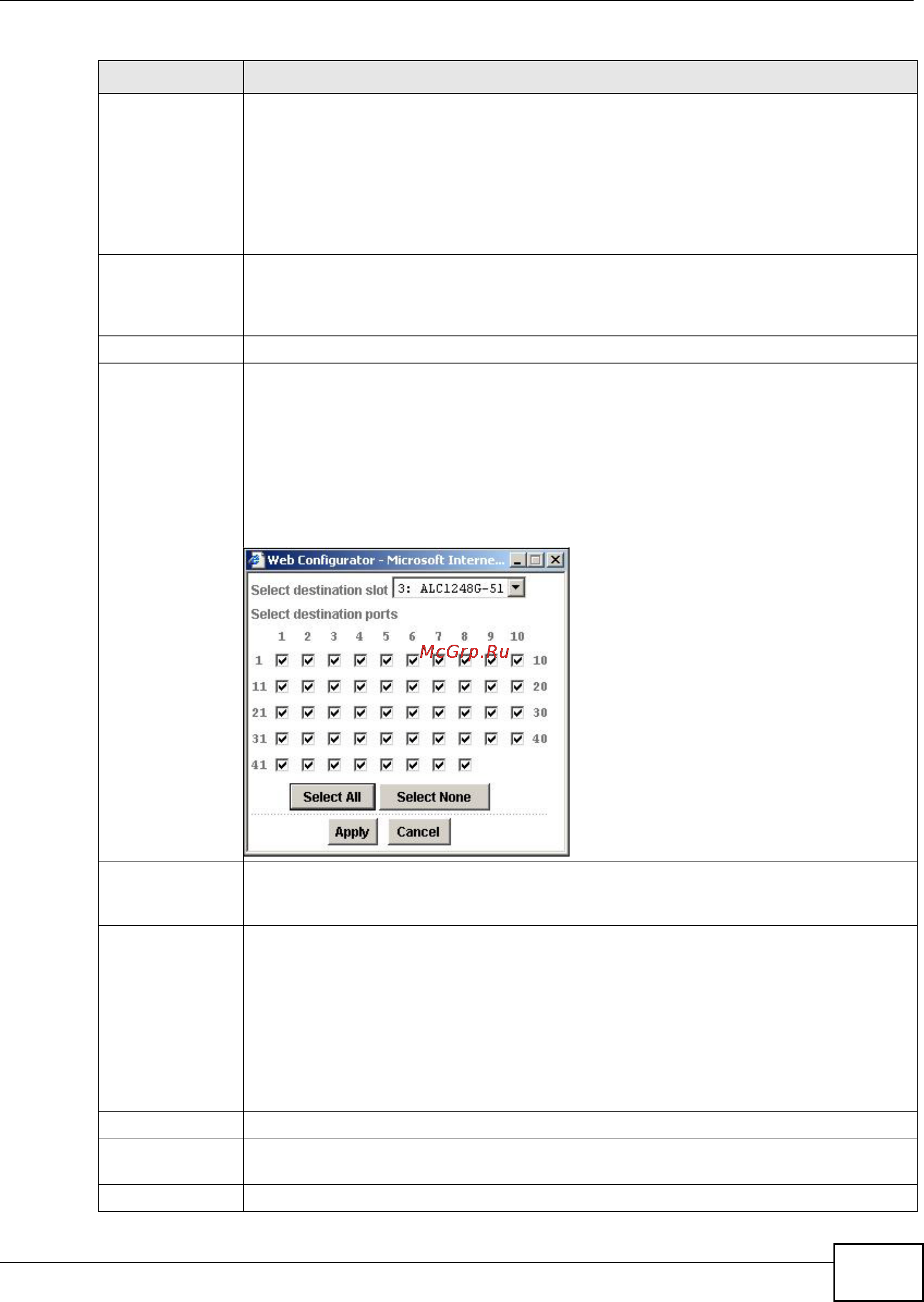 Zyxel IES-5112 [91/1156] Chapter 4 access control list screens