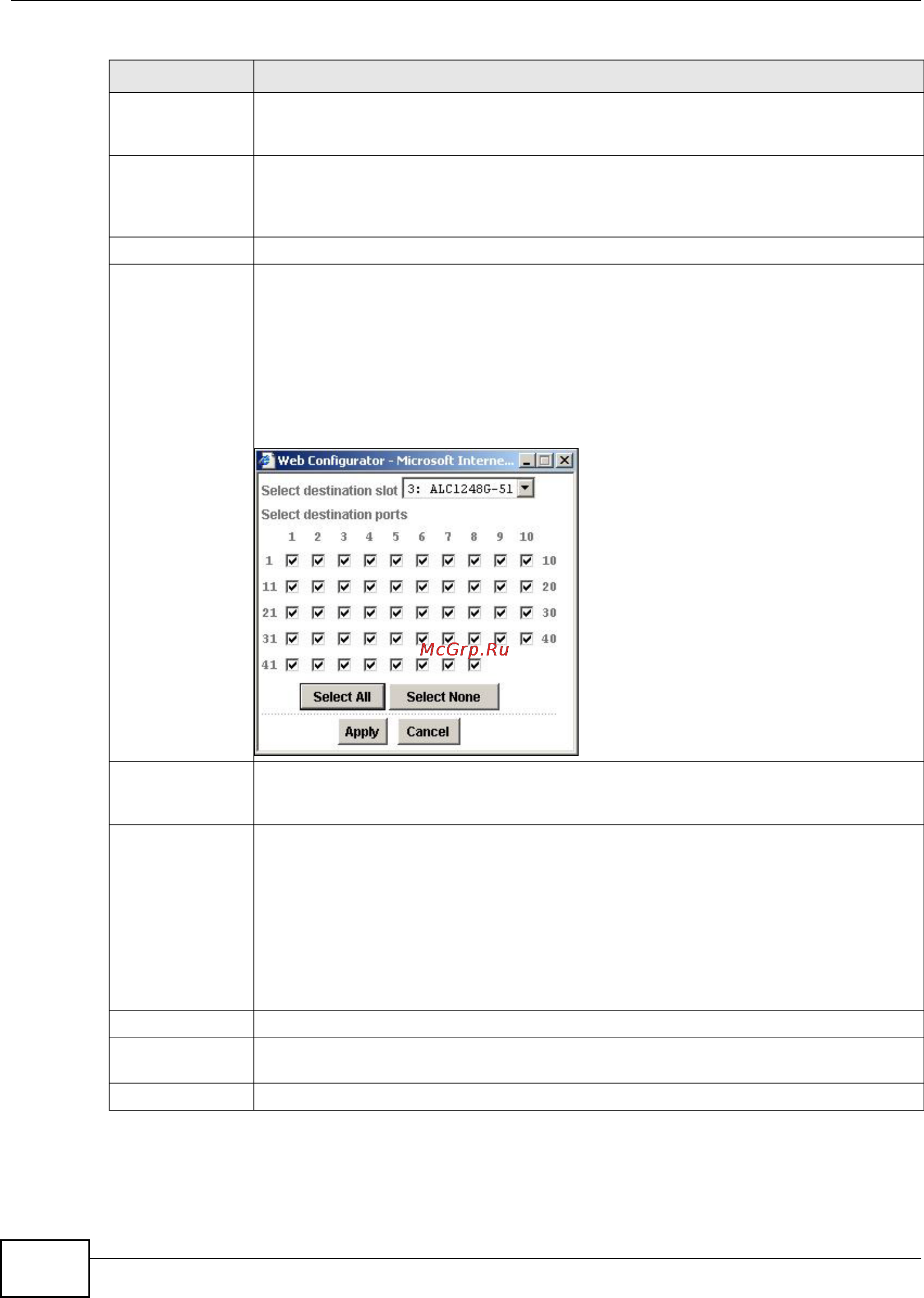 Zyxel IES-5106 [94/1156] Chapter 4 access control list screens