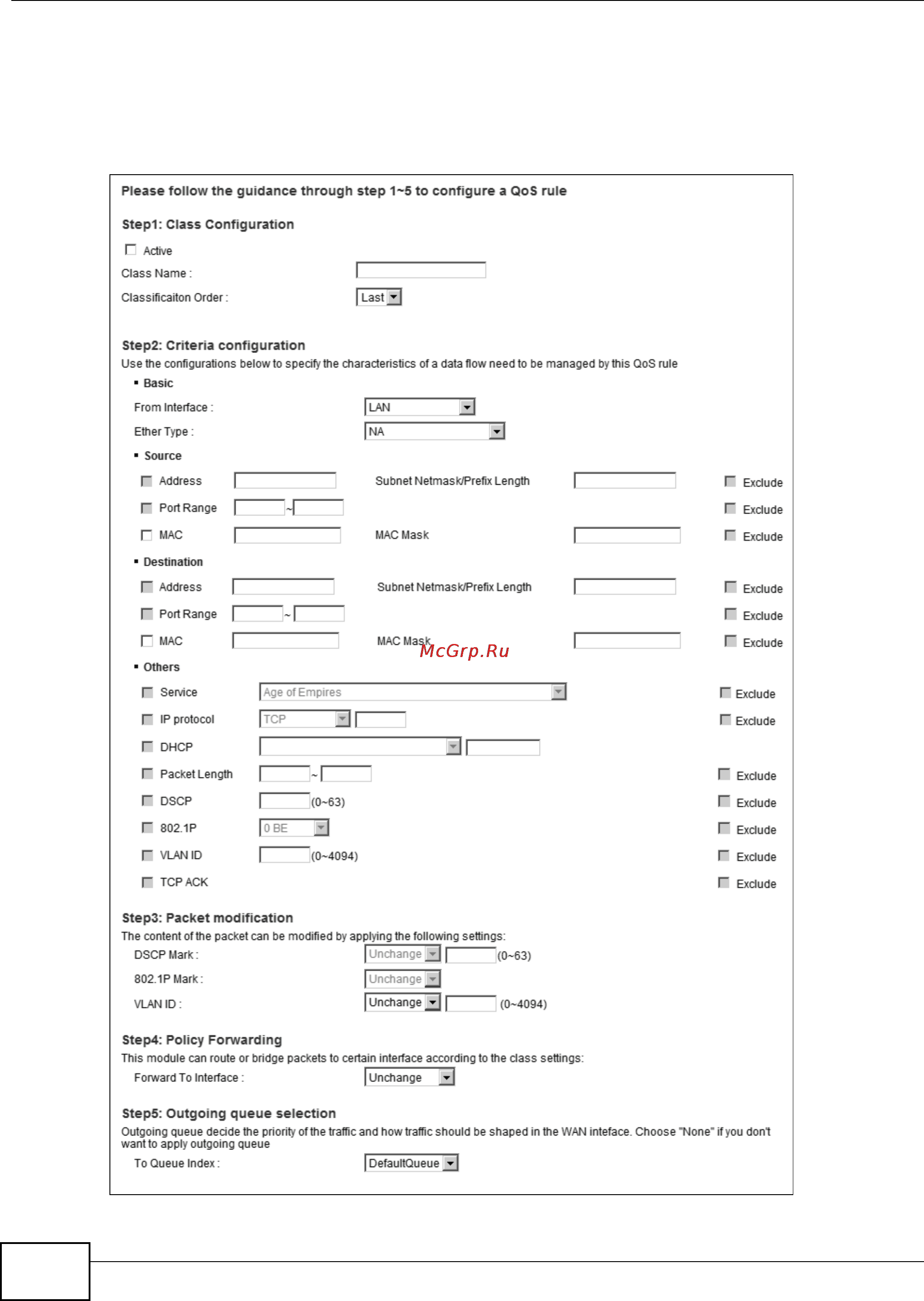 Zyxel VMG1312-B10B [174/394] Add edit qos class