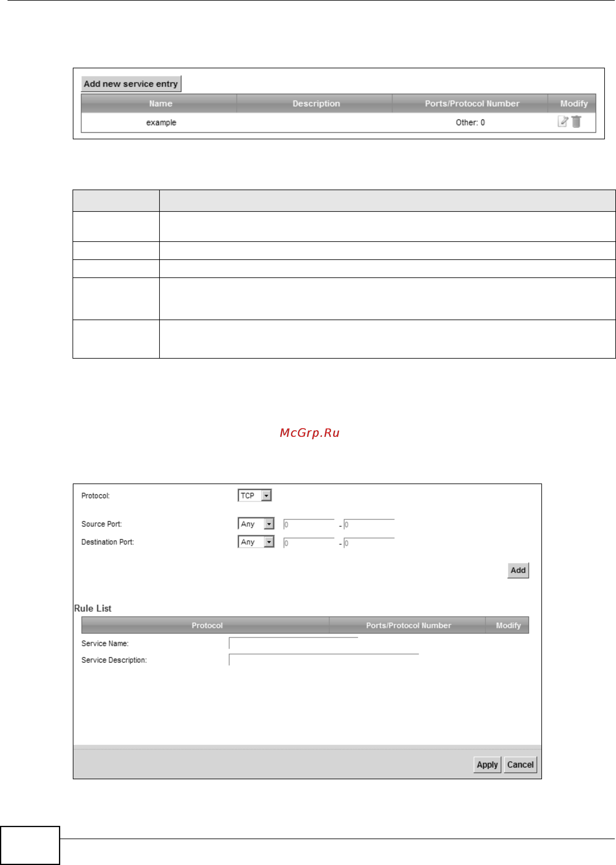Zyxel VMG1312-B10B [220/394] Add edit a service