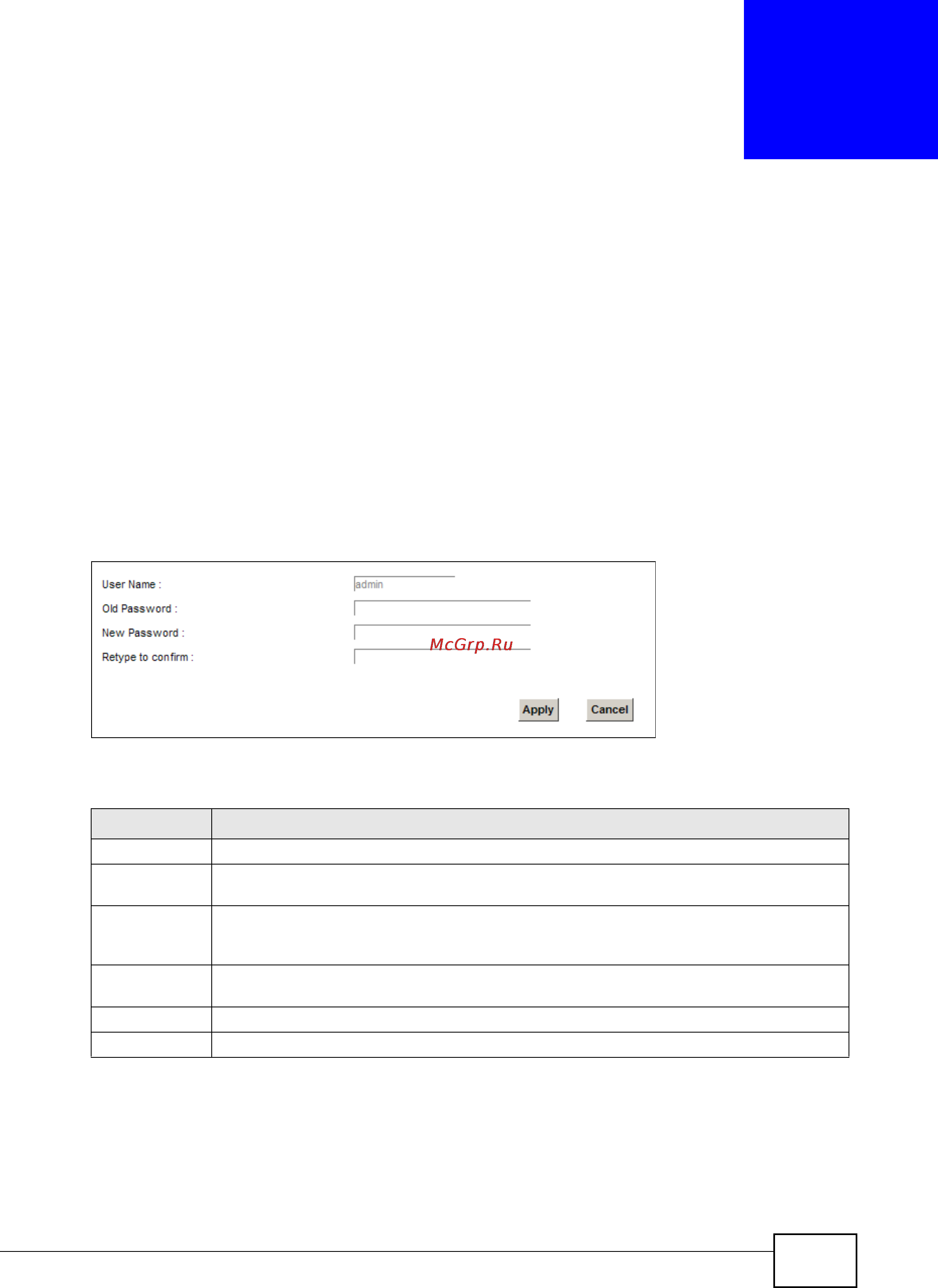 Zyxel VMG1312-B10B [273/394] User account