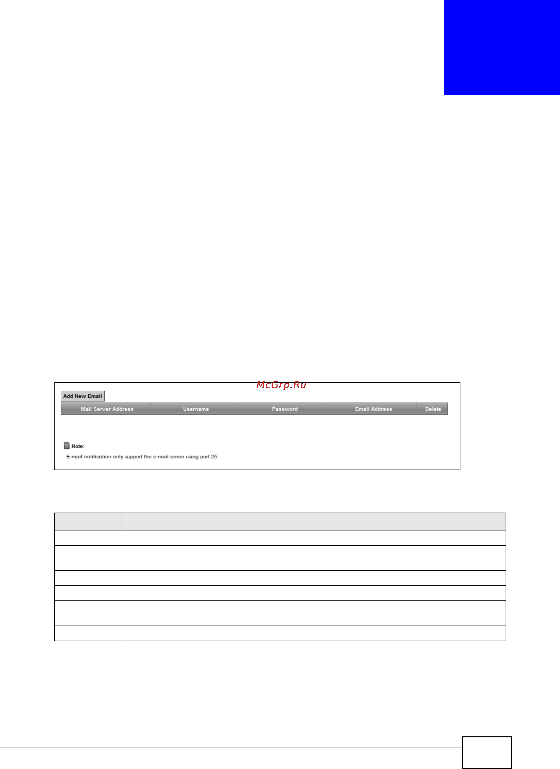 Zyxel VMG1312-B10B [285/394] E mail notification