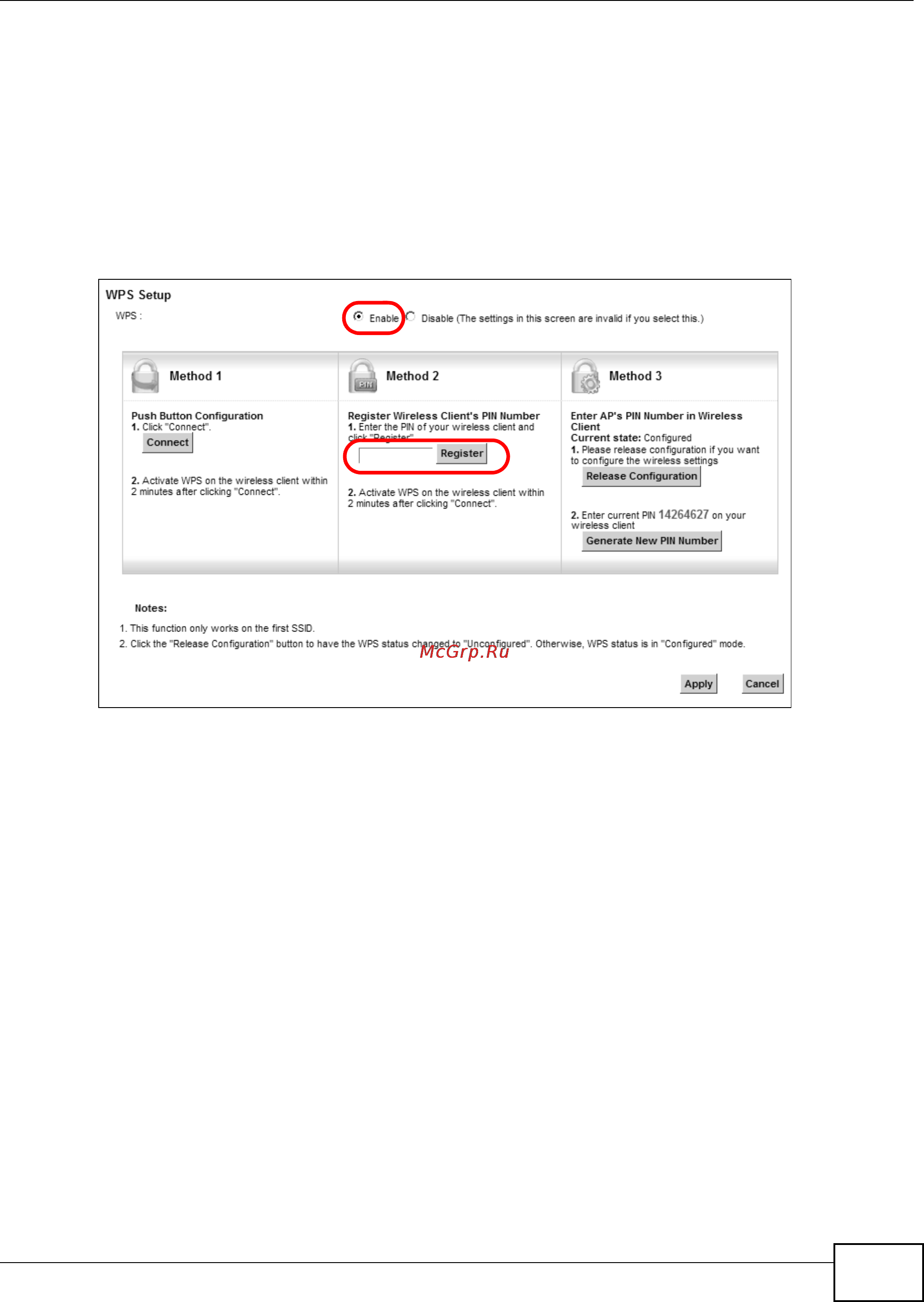 Zyxel VMG1312-B10B [41/394] Pin configuration