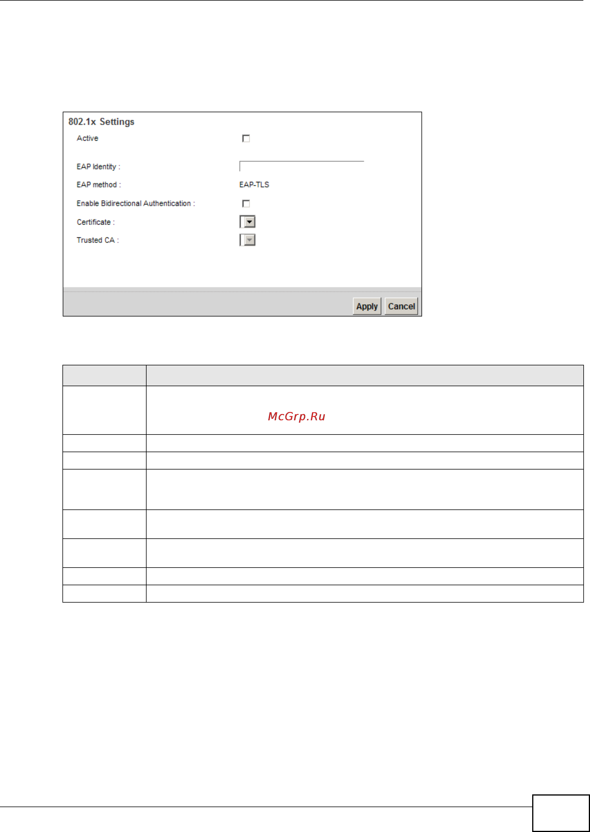 Zyxel VMG1312-B10B [93/394] Edit 802 x settings