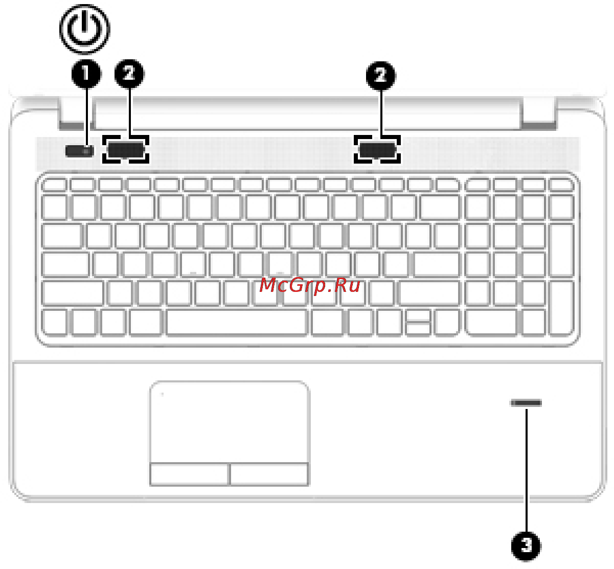 HP 350, k9l24ea [21/118] Кнопки динамики и считыватель отпечатков пальцев только на некоторых моделях