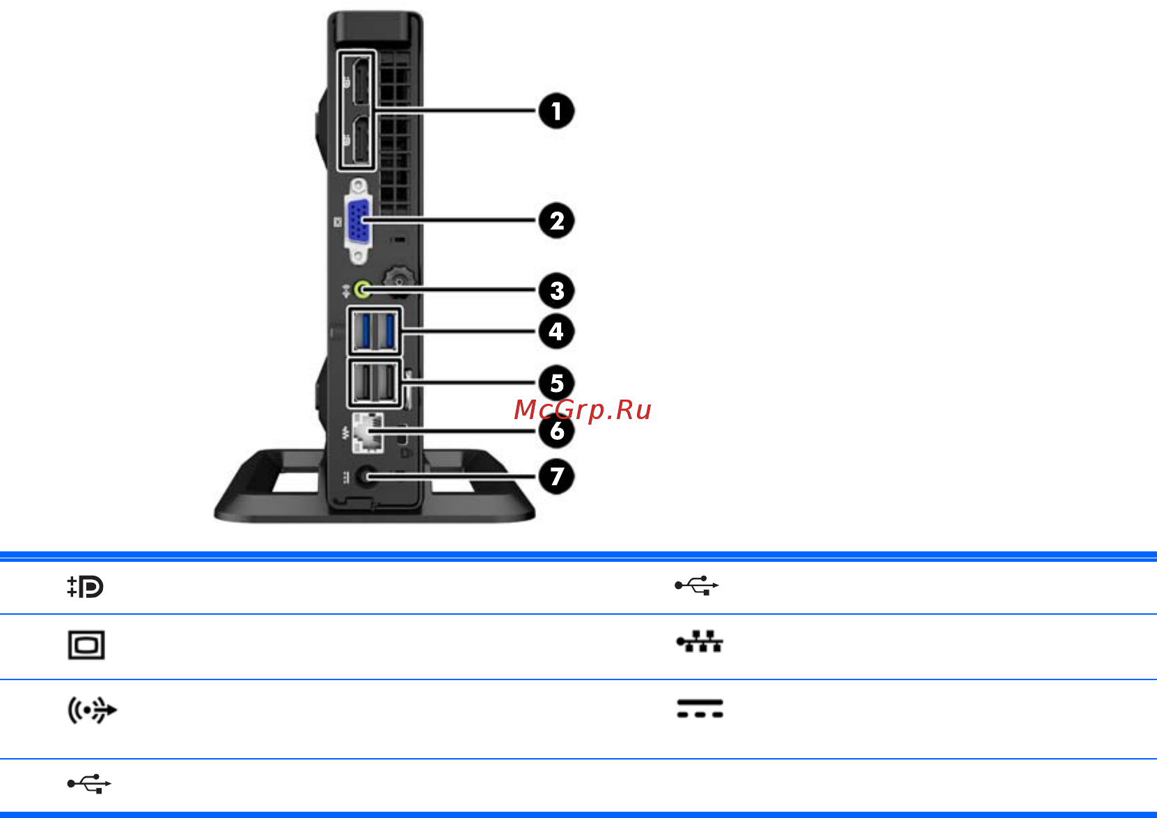 HP elitedesk 800 g2, x3j88ea [11/38] Компоненты задней панели elitedesk 705