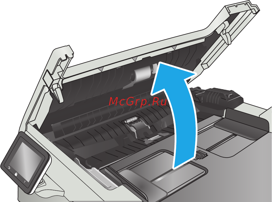 HP laserjet pro 400 color mfp m477fdn [165/186] Очистите ролики подачи и разделительную пластину устройства подачи документов