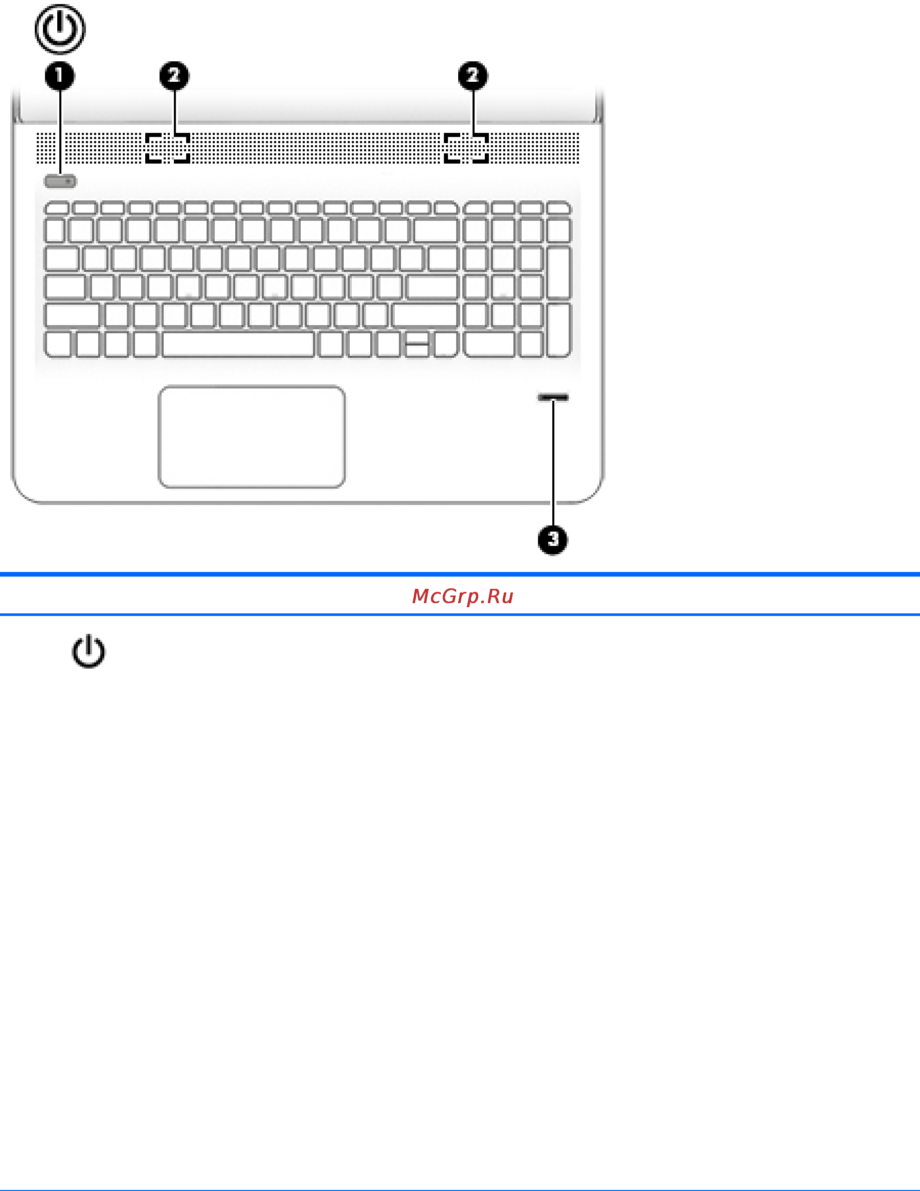 HP envy 15-ae102ur, p0g43ea [21/74] Кнопки динамики и устройство считывания отпечатков пальцев