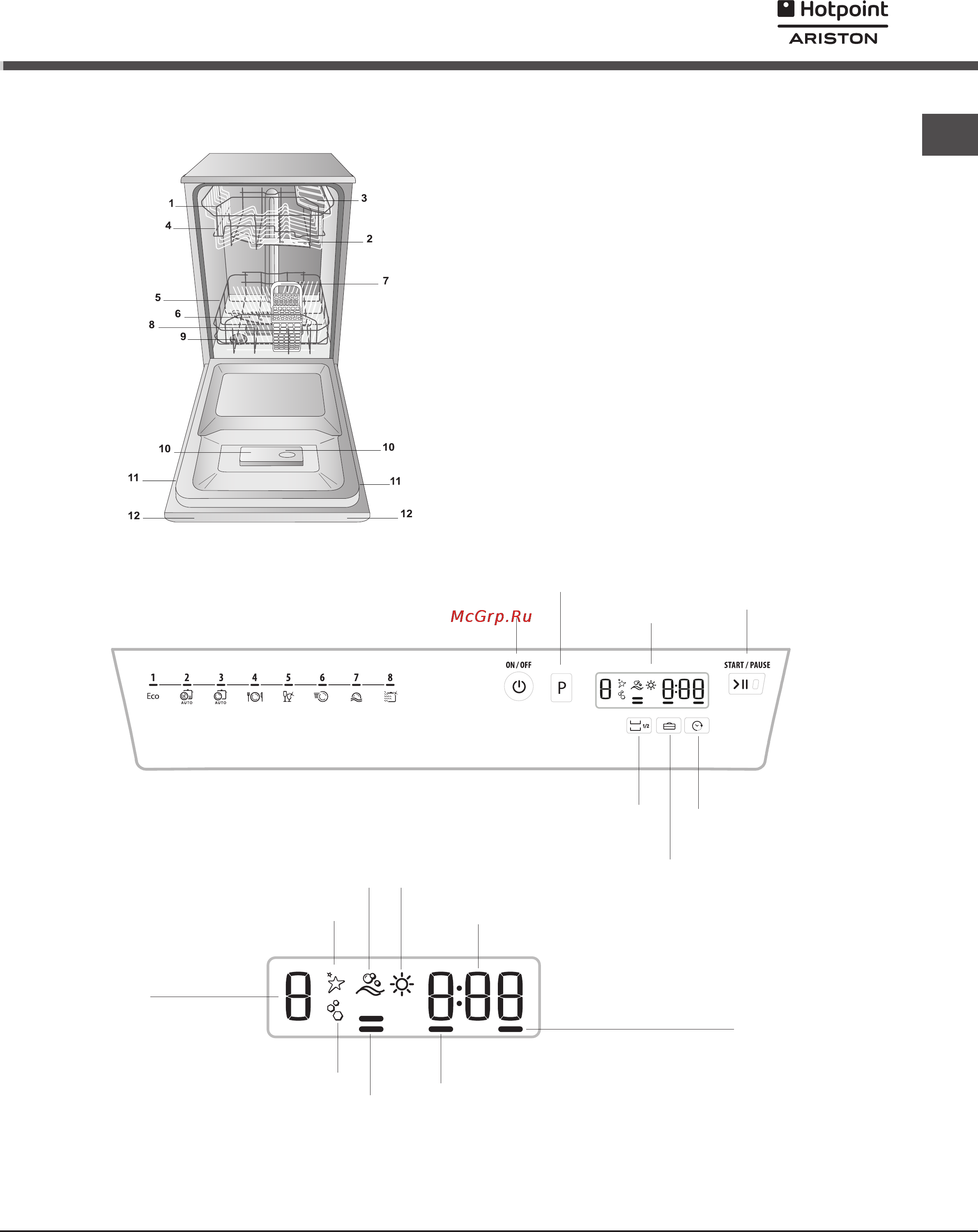 Hotpoint-Ariston lsff 8m116 c [37/84] Wyświetlacz