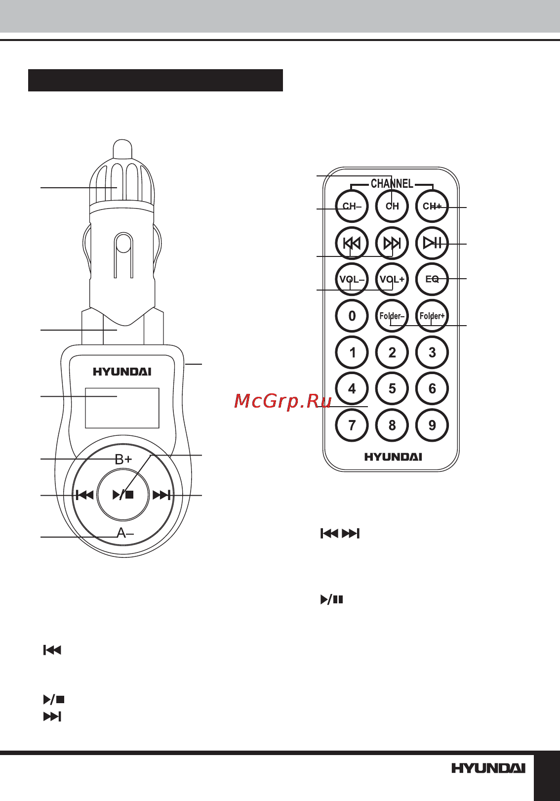 Hyundai H-FMT10 [3/12] Instruction manual