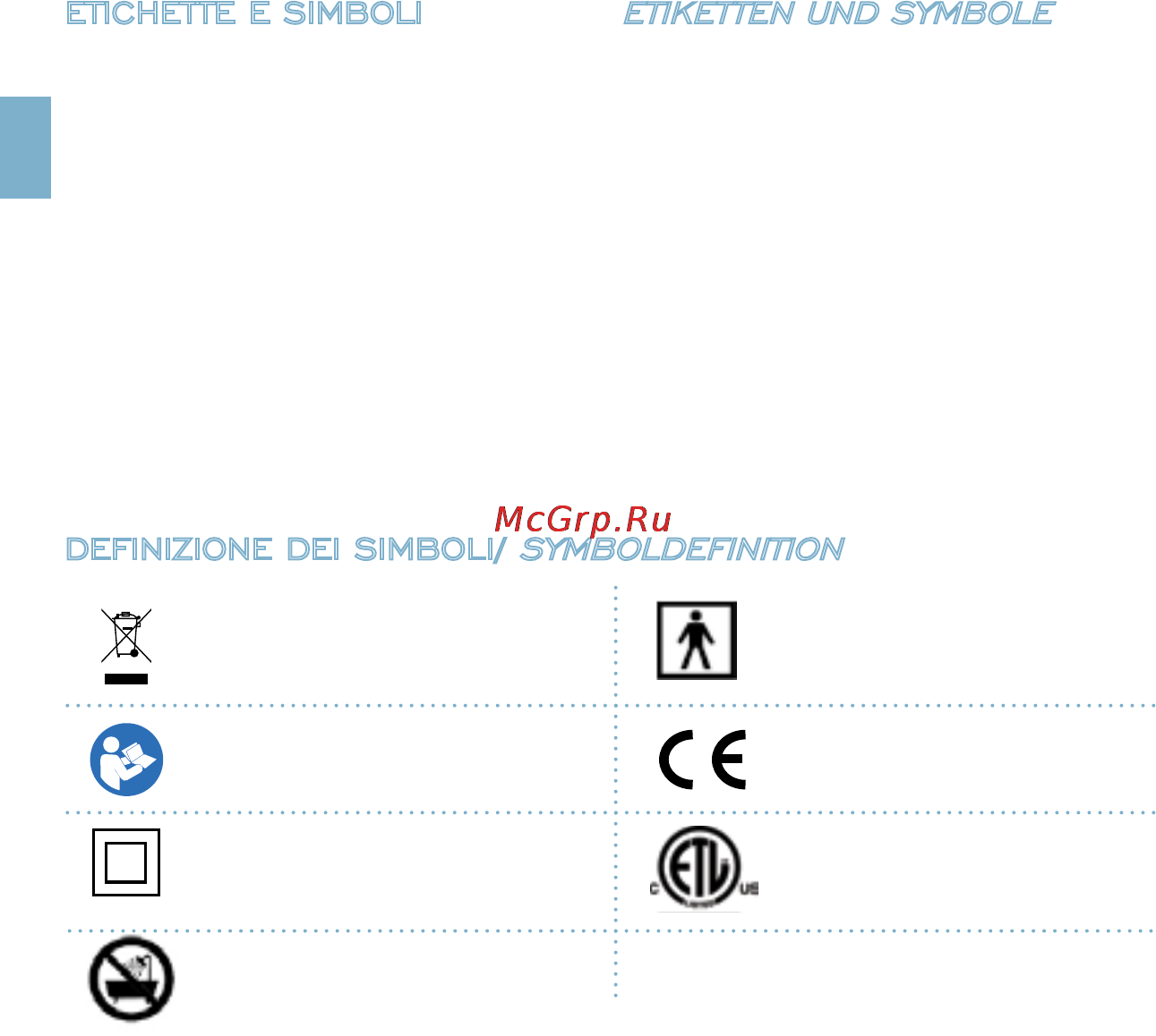 Iluminage touch [100/201] Definizione dei simboli symboldefinition