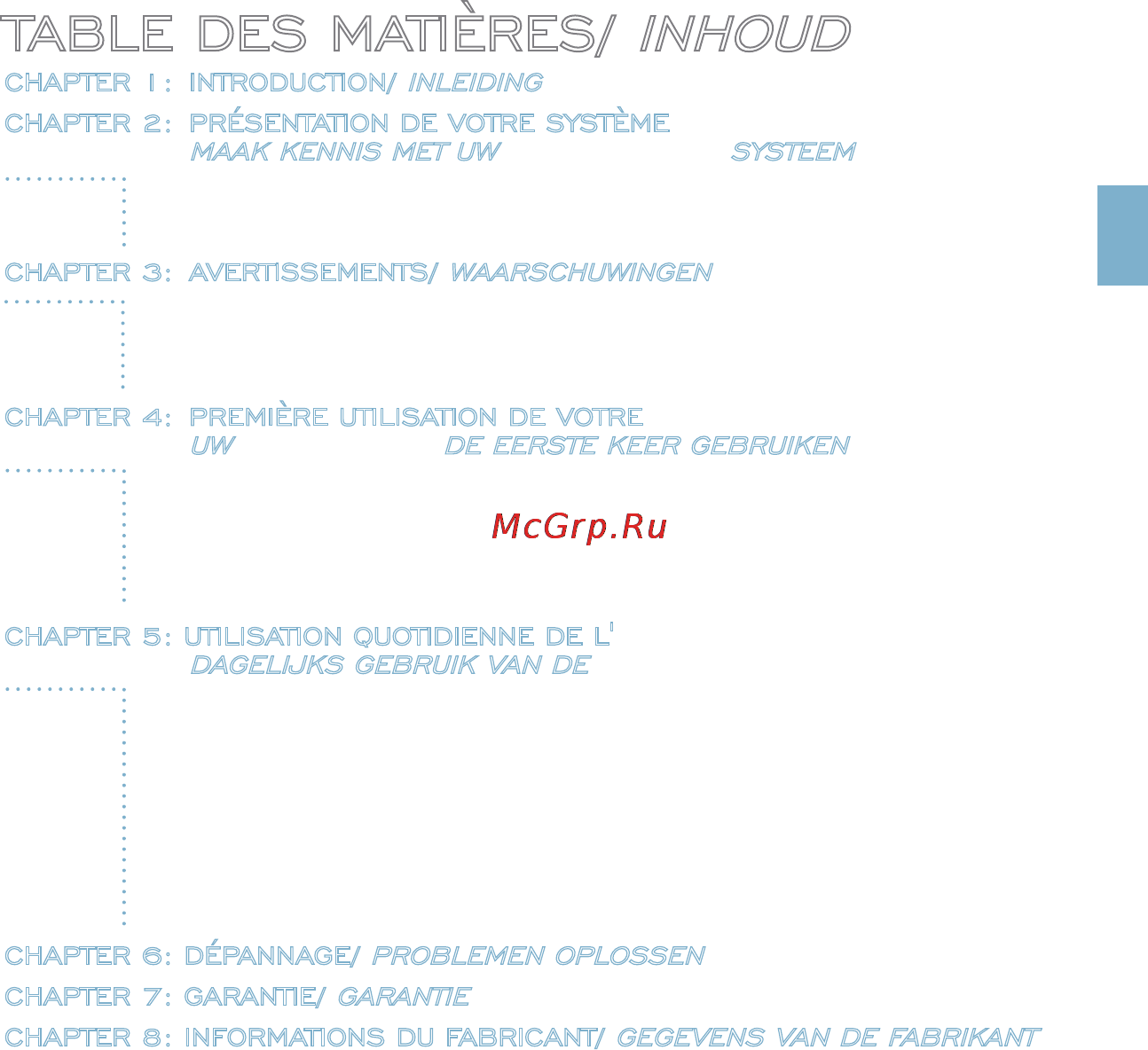 Iluminage touch [105/201] Table des matières inhoud