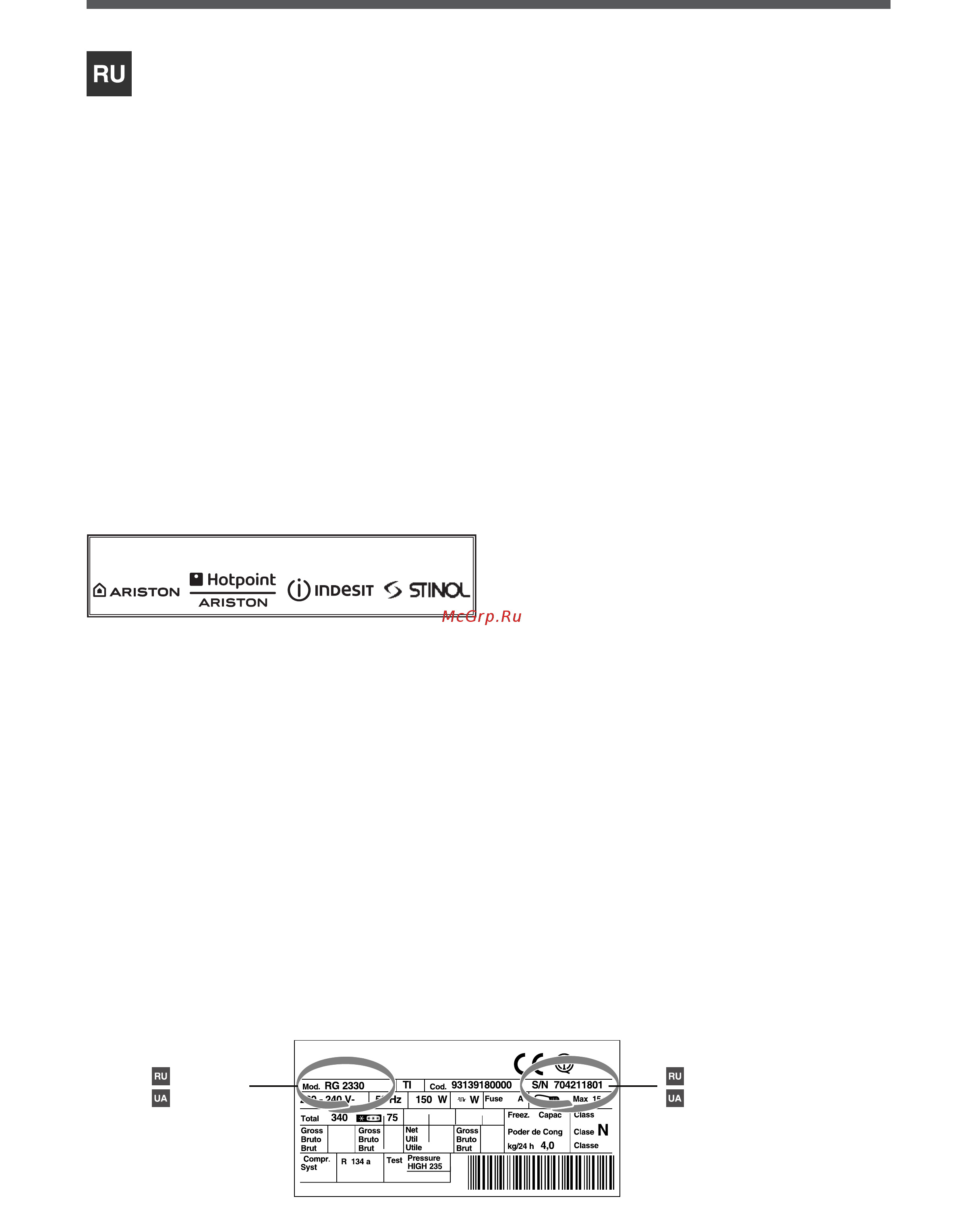 Indesit BIA 181 NF [2/12] Техническое обслуживание
