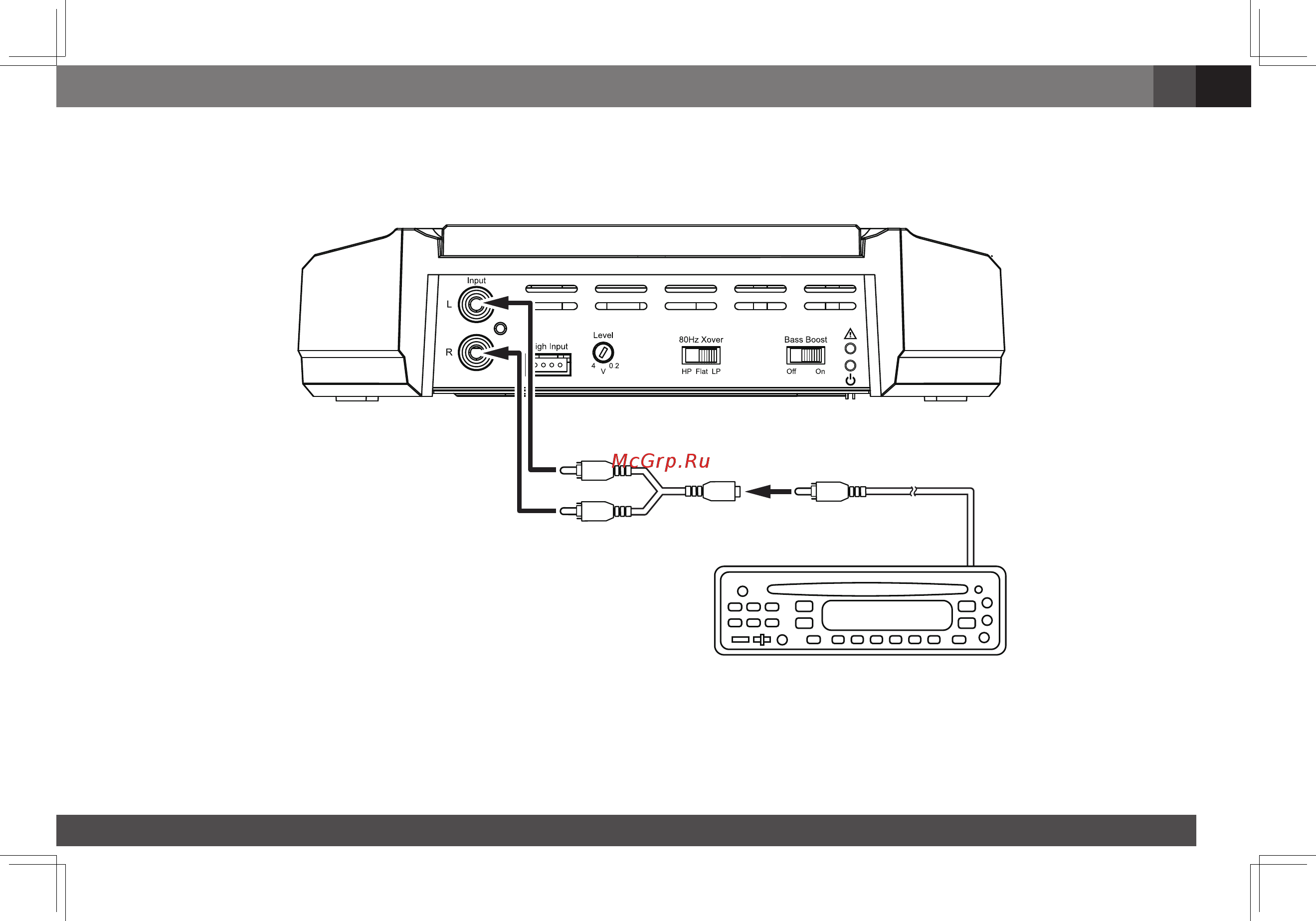 JBL gx-a602 [15/470] Gx a602 input connections bridged operation
