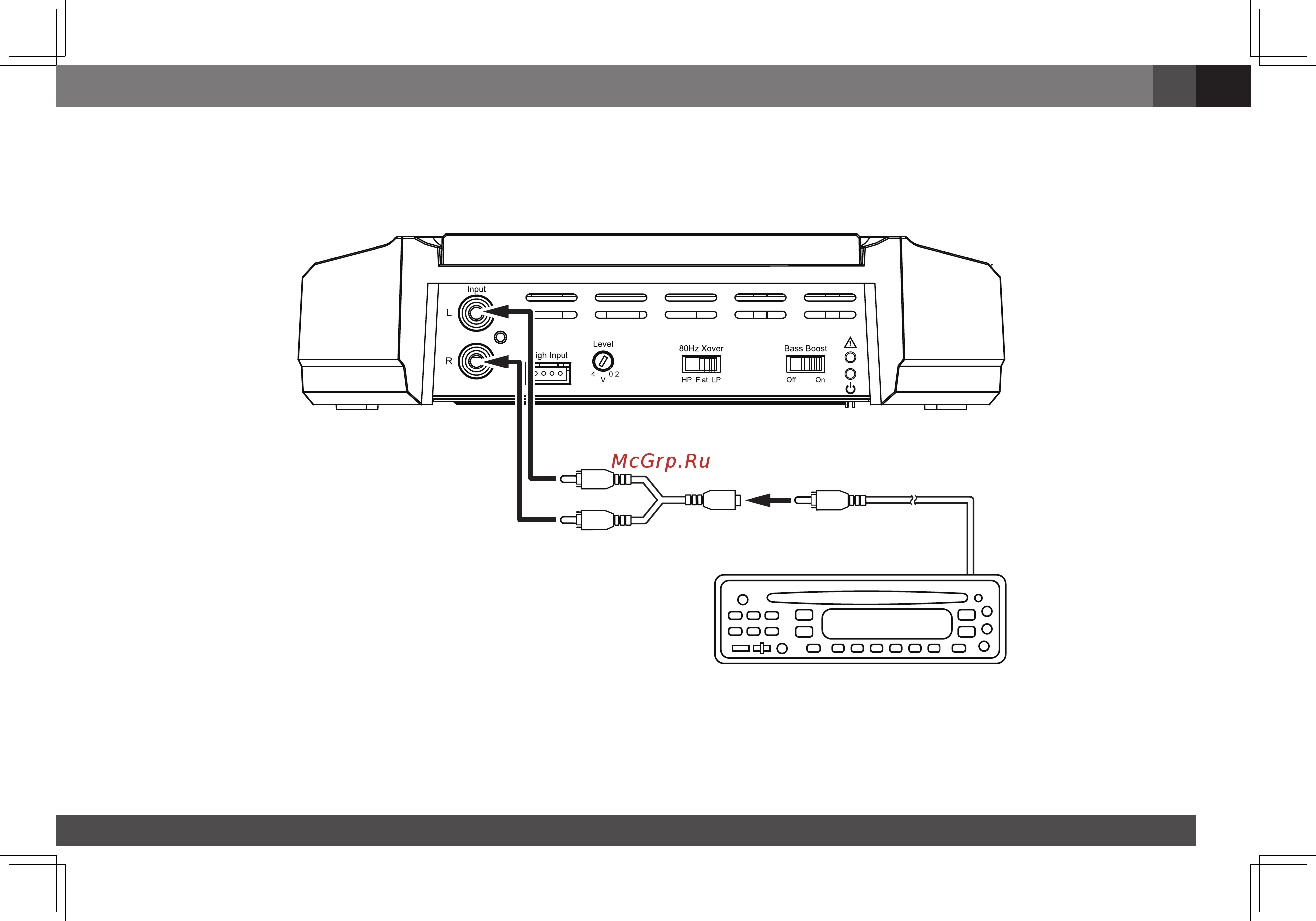 JBL gx-a602 [353/470] Ligações de entradas para gx a602 funcionamento em ponte
