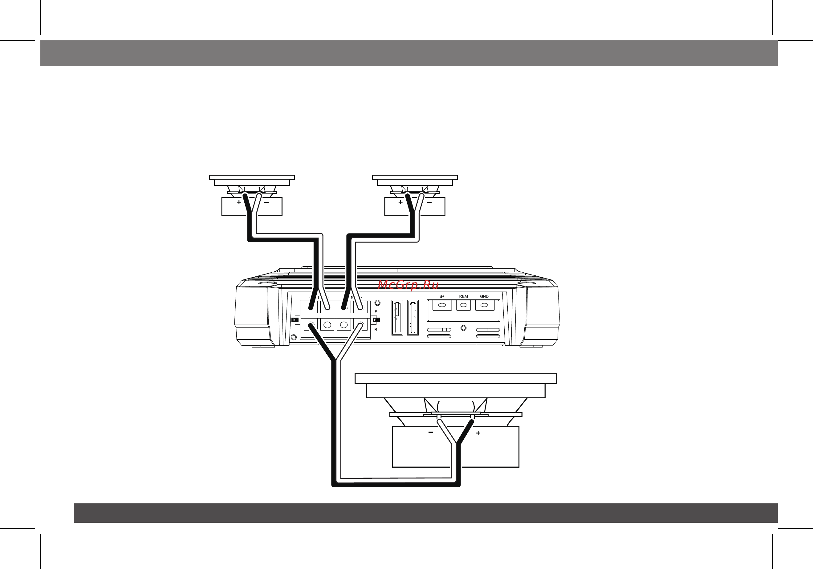 JBL gx-a602 [8/470] Gx a604 speaker connections 3 channel operation