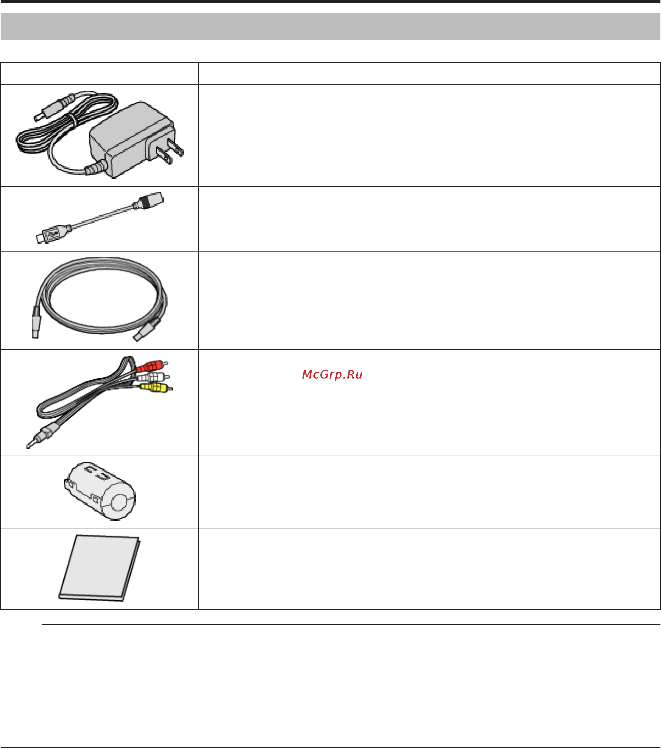 JVC gz-r10 [3/112] Verifying the accessories