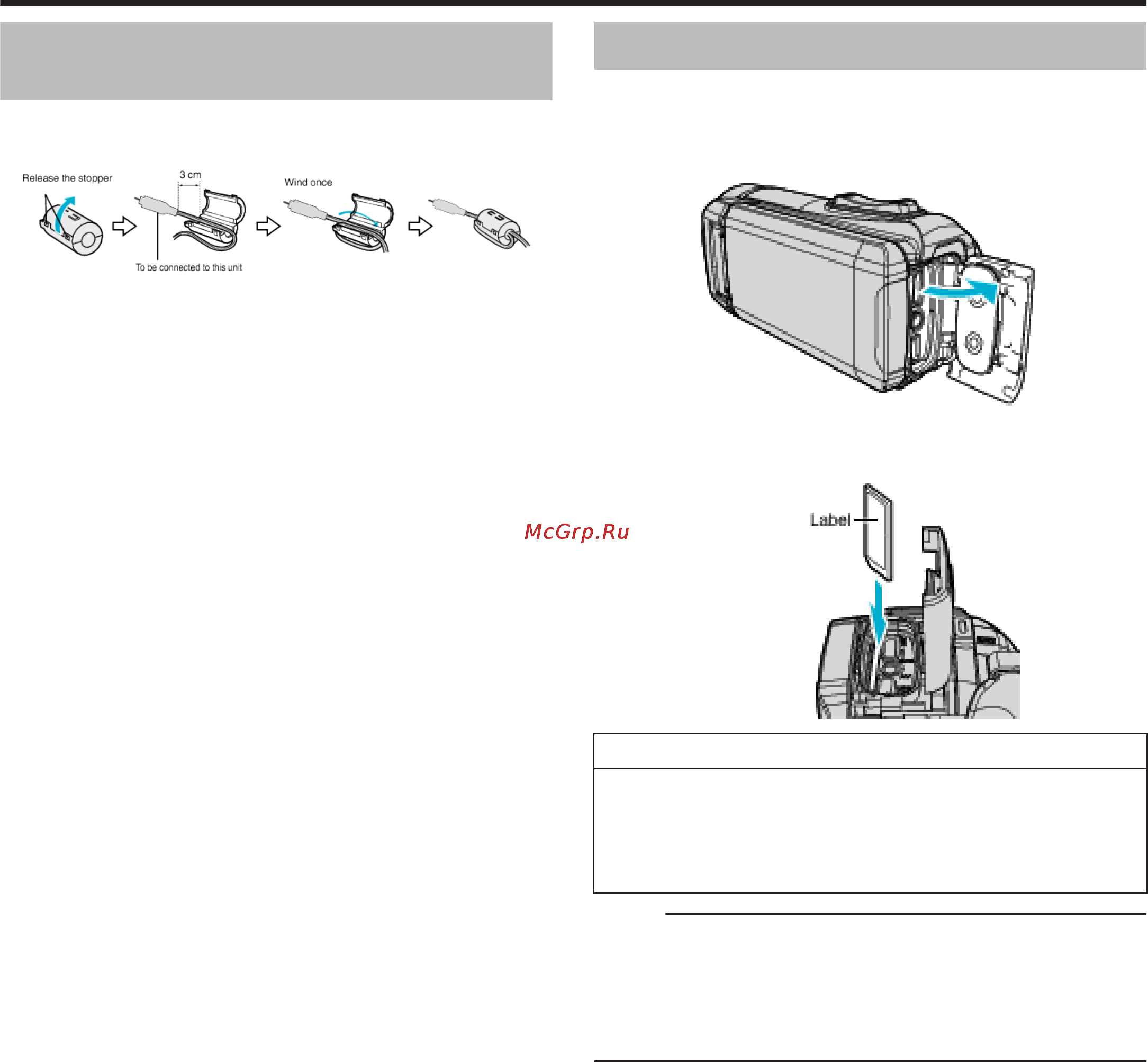 JVC gz-r10 [7/112] Attaching the core filter for optional av cable