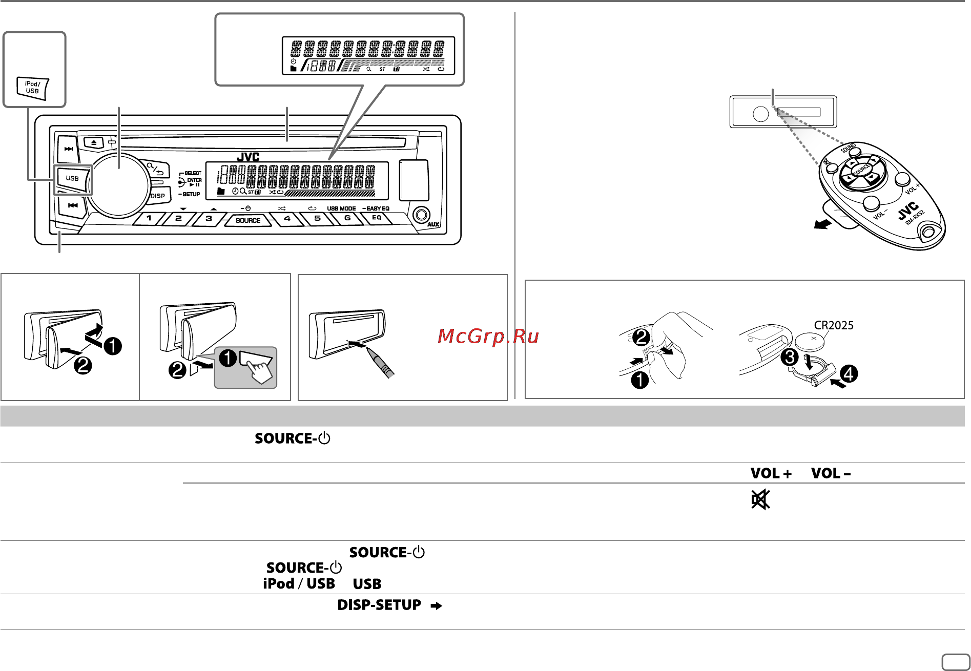 JVC kd-r461ey [21/36] Fonctionnement de base