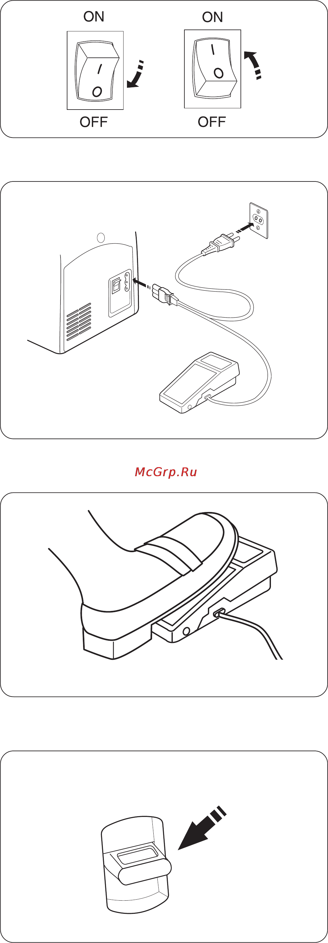 Janome TC 1216S [6/32] Подготовка машины к работе