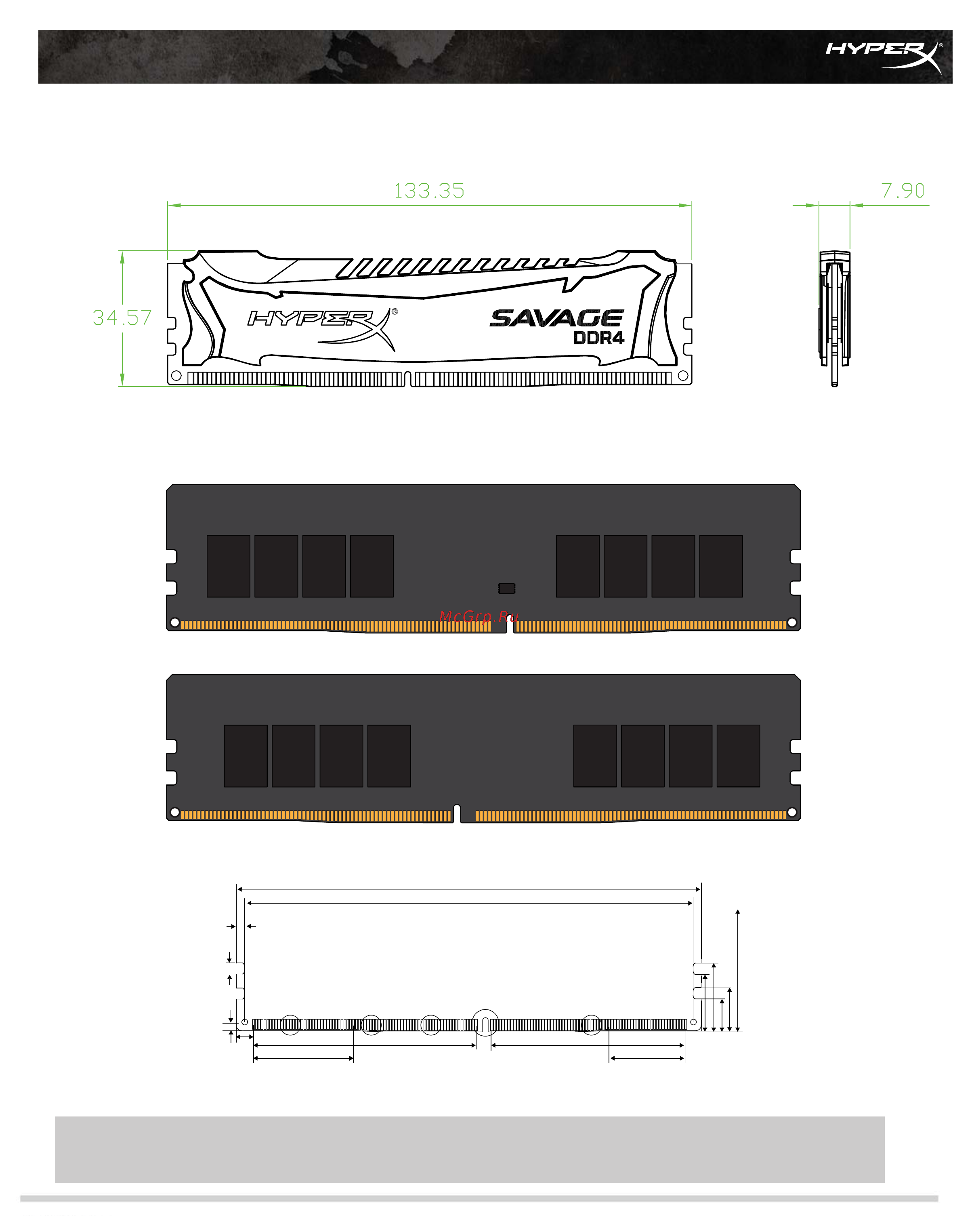 Kingston hyperx savage black, hx430c15sbk2/16 [2/2] Document no 4807424 001 a00 page 2
