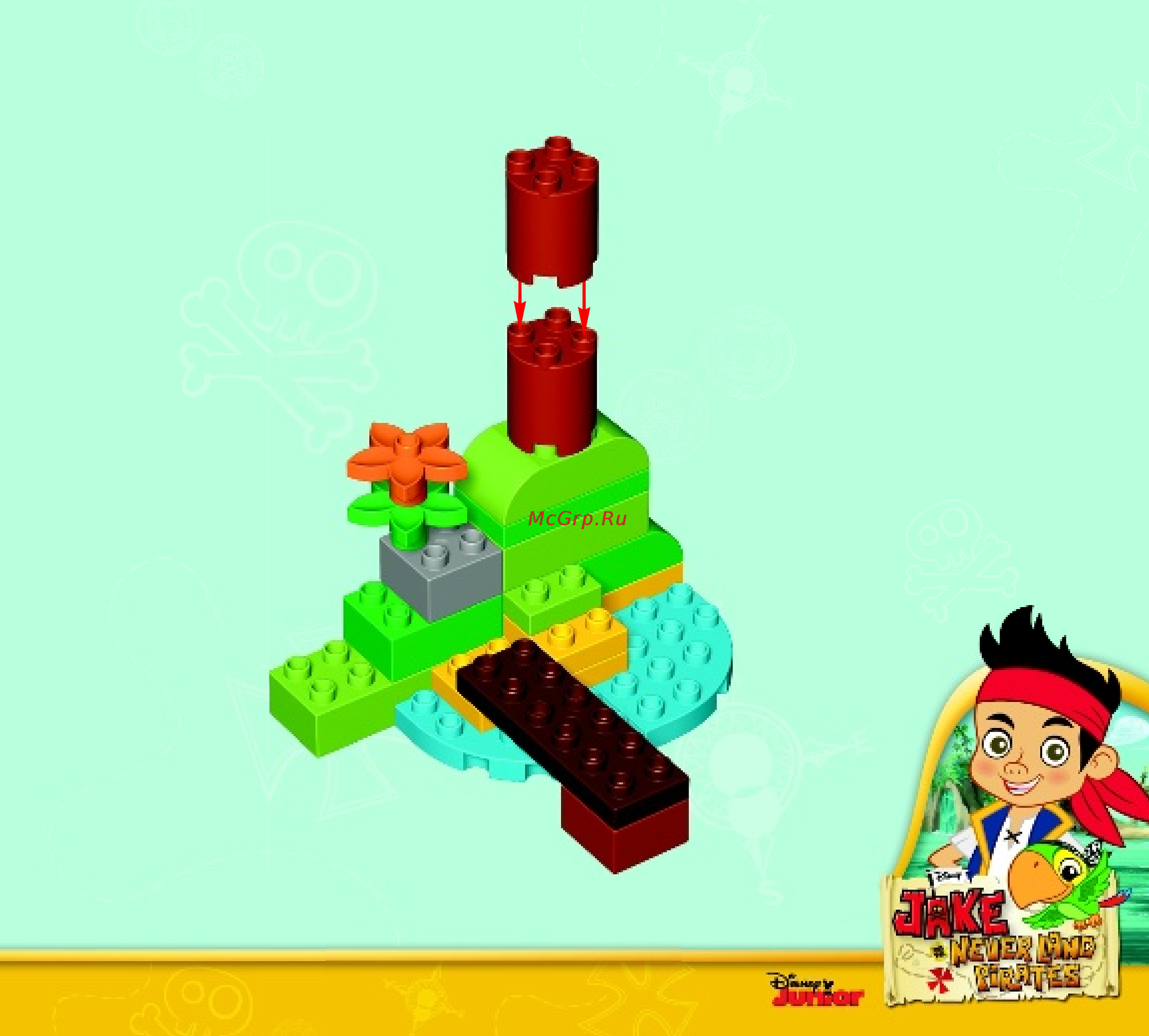 Lego duplo 10514 пиратский корабль джейка Инструкция по эксплуатации онлайн [7/20] 156280
