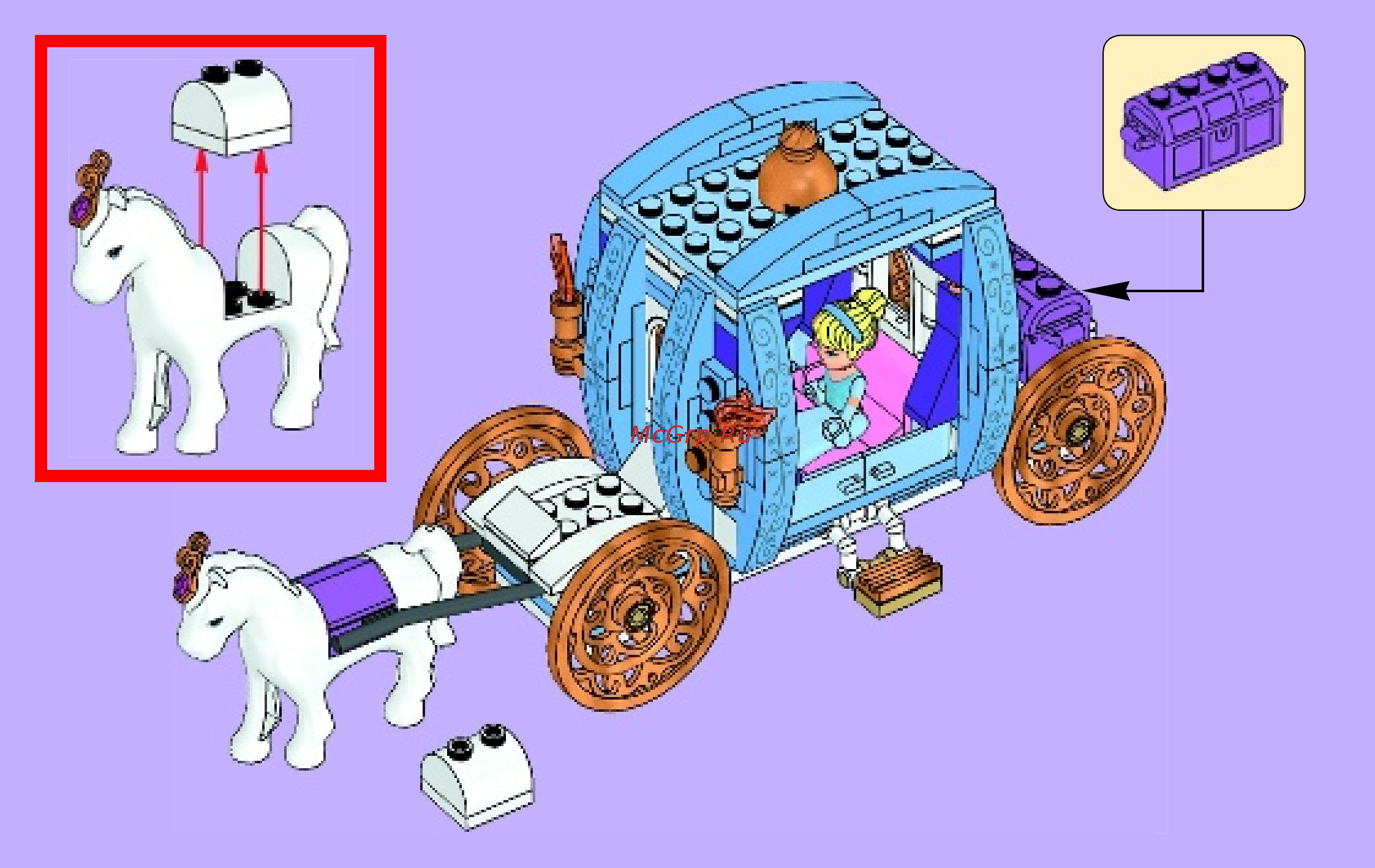 Lego disney princess 41053 заколдованная карета золушки Инструкция по эксплуатации онлайн [60/68] 156316