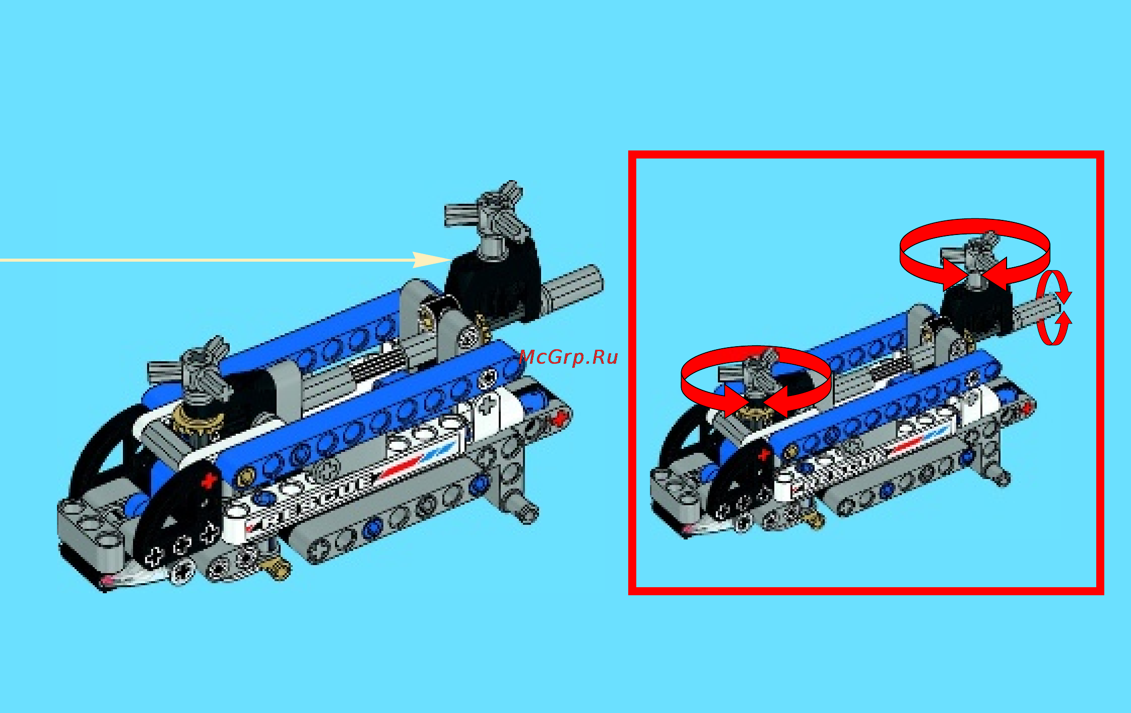 Lego technic 42020 двухроторный вертолет Инструкция по эксплуатации онлайн [31/36] 156319