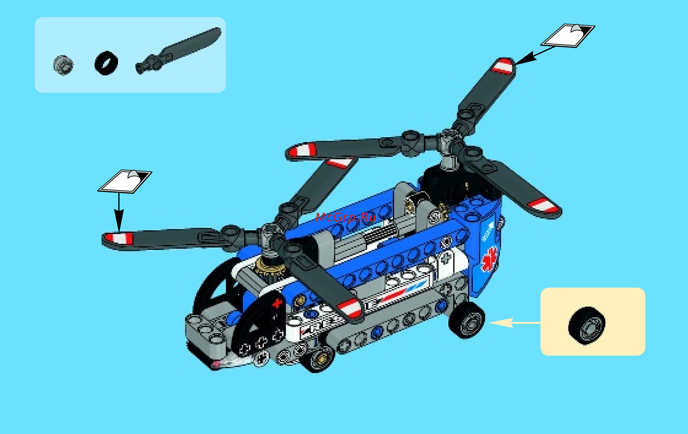 Lego technic 42020 двухроторный вертолет Инструкция по эксплуатации онлайн [33/36] 156319