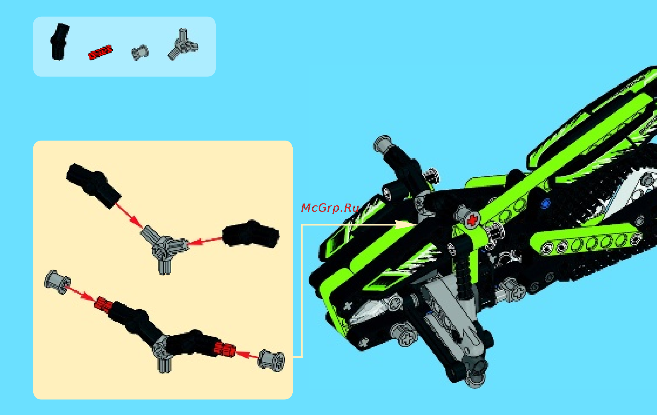 Lego technic 42021 снегоход Инструкция по эксплуатации онлайн [35/48] 156320