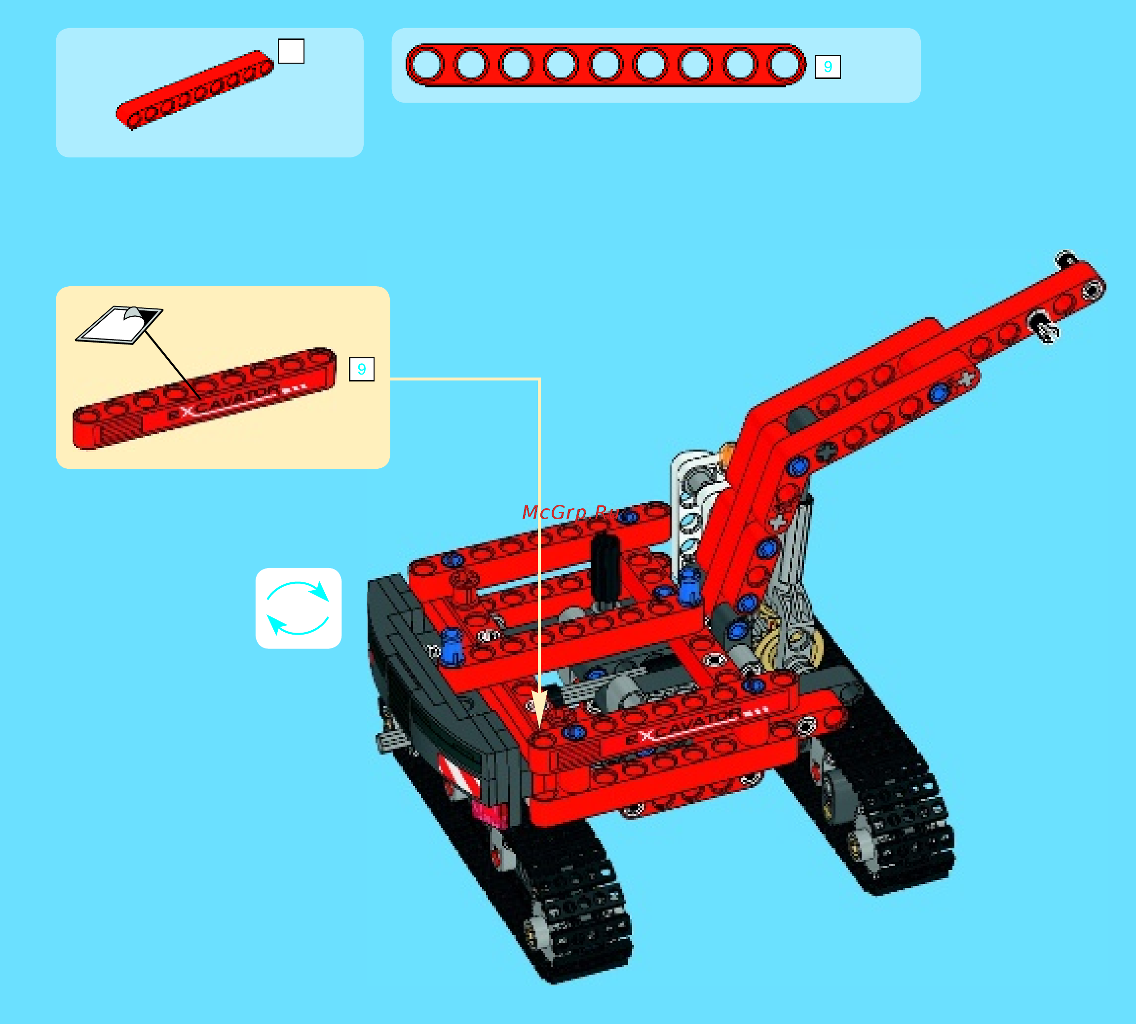 Lego technic 42023 строительная команда Инструкция по эксплуатации онлайн [45/60] 156321