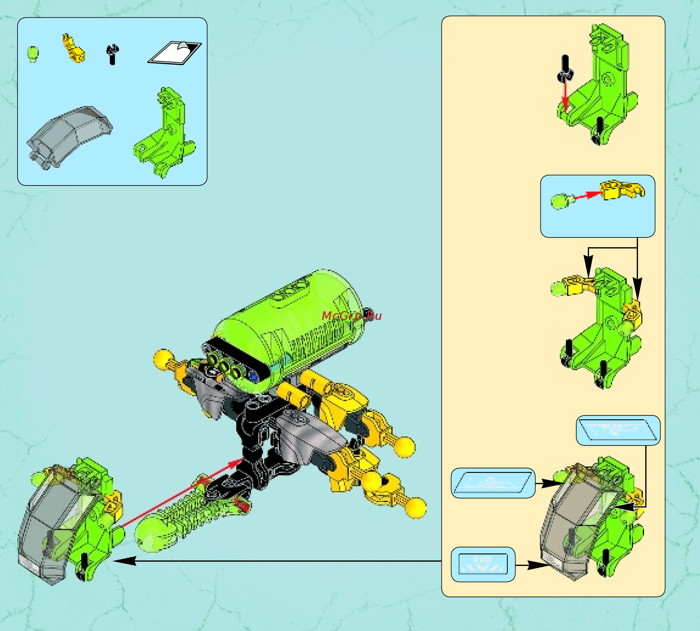 Lego hero factory 44029 королева монстров против фурно, эво и стормера Инструкция по эксплуатации онлайн [14/40] 156327