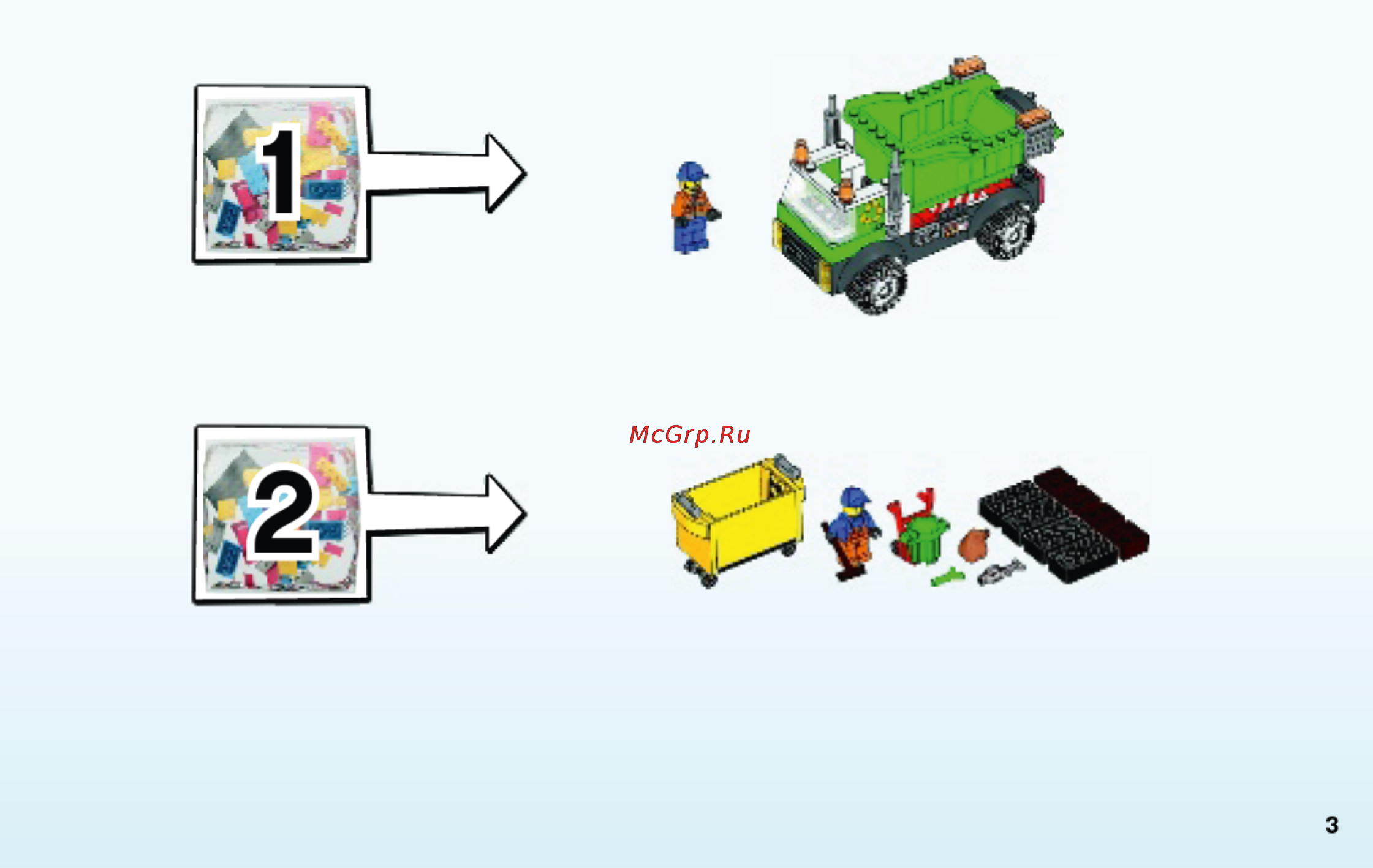 Lego juniors 10680 мусоровоз Инструкция по эксплуатации онлайн [3/40] 156408