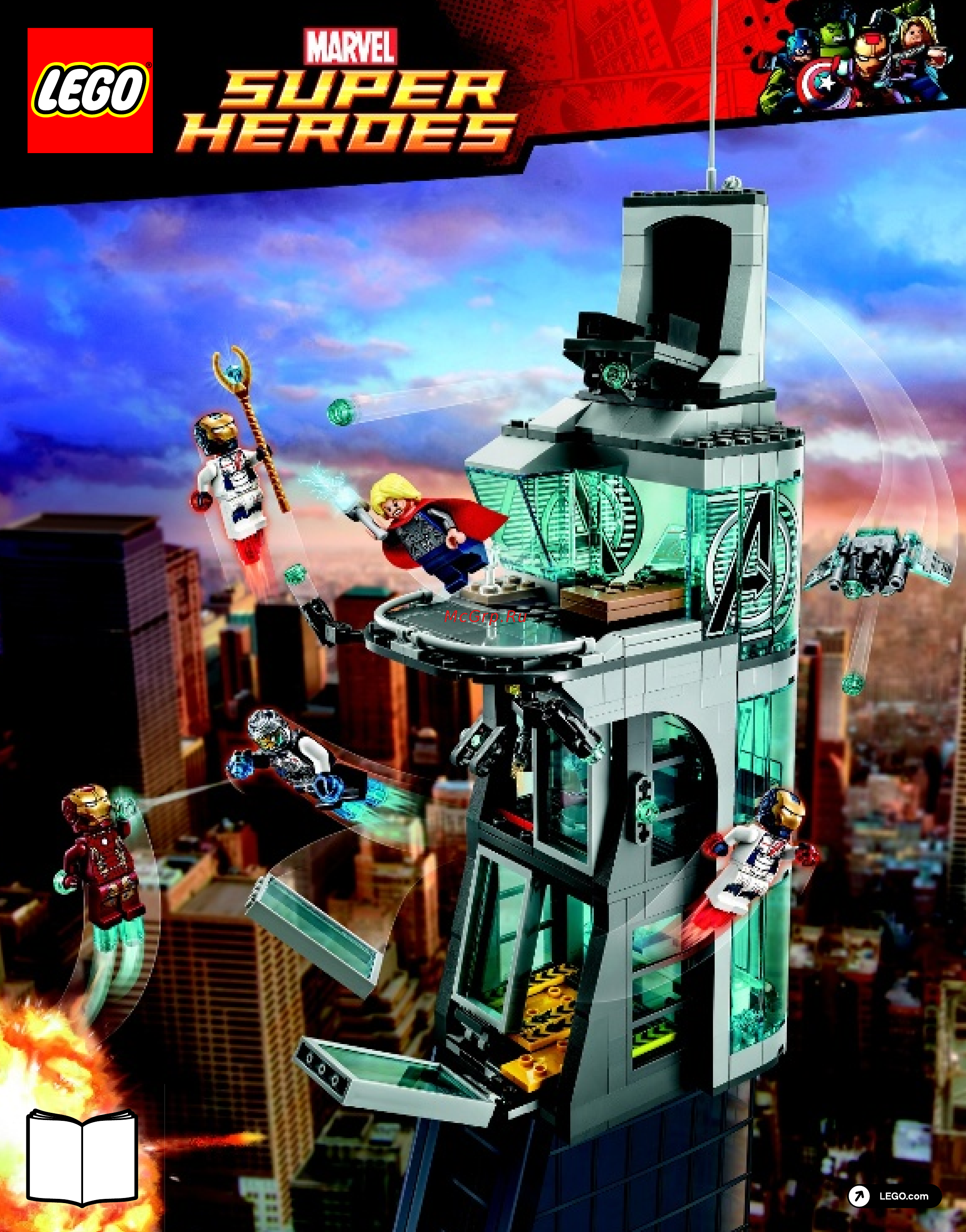 Lego super heroes 76038 нападение на башню мстителей Инструкция по эксплуатации онлайн