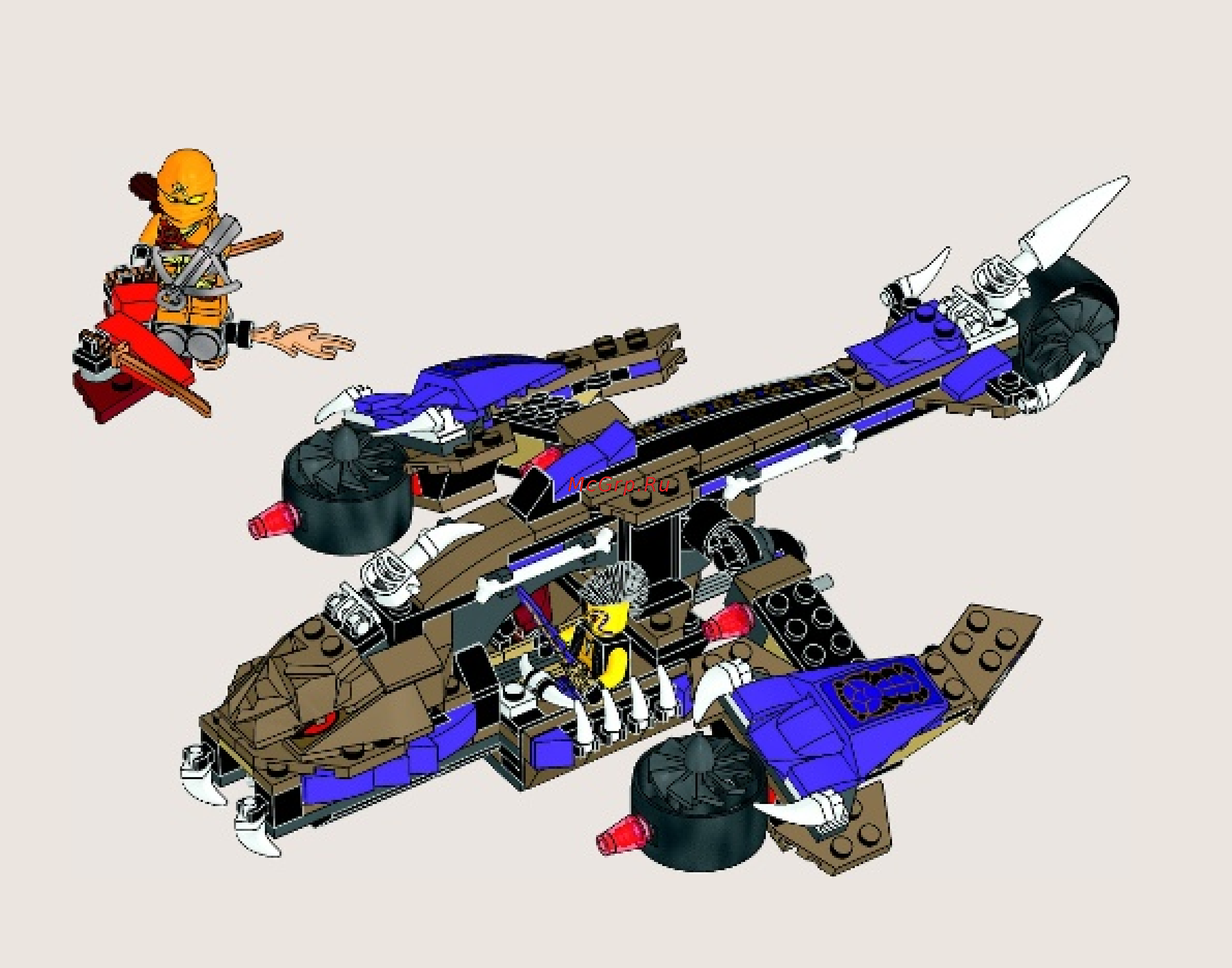 Lego ninjago 70746 вертолетная атака анакондраев Инструкция по эксплуатации онлайн [58/64] 156433