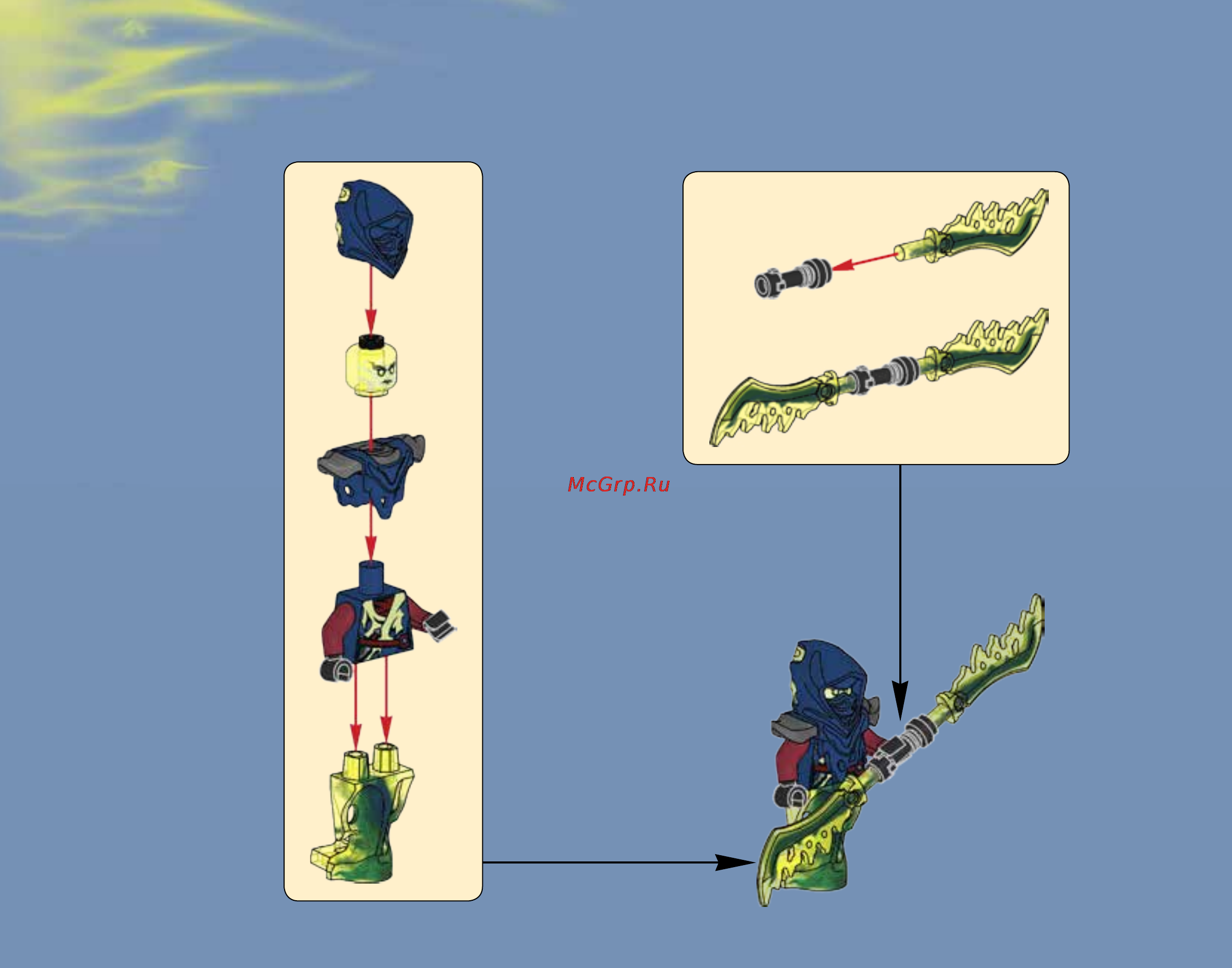 Lego ninjago 70731 шагоход джея Инструкция по эксплуатации онлайн [4/28] 156494