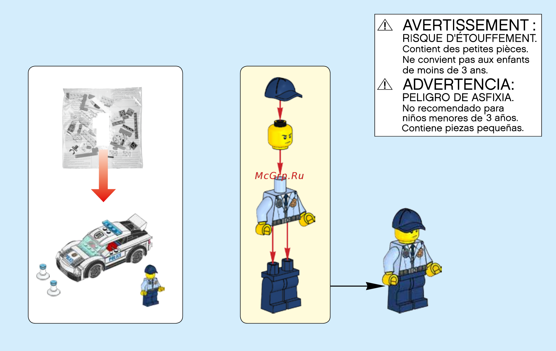 Lego city полицейская погоня Инструкция по эксплуатации онлайн [3/40] 156510