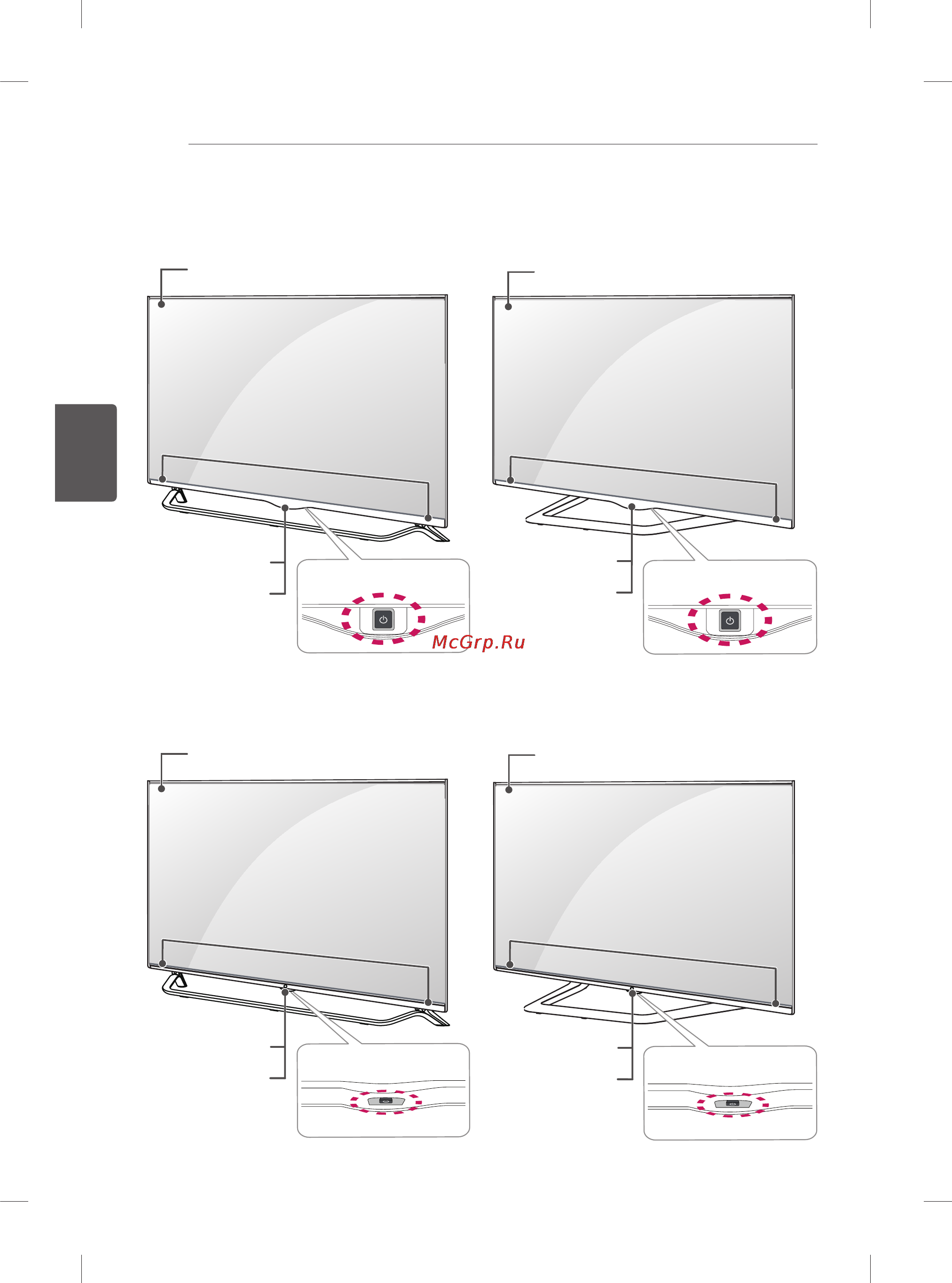 LG 60ub850v [134/380] Pièces et boutons