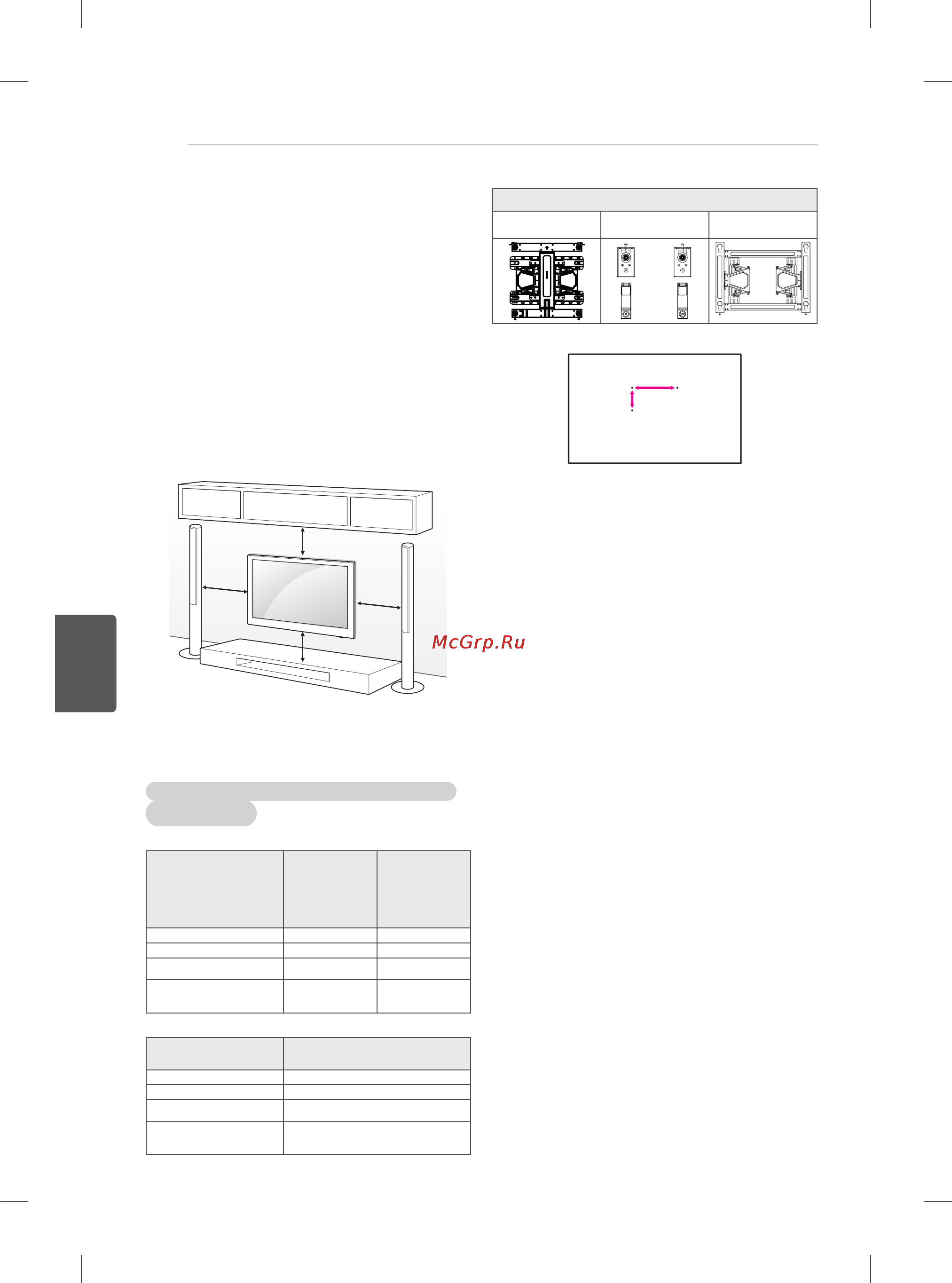 LG 60ub850v [218/380] Montaje en una pared