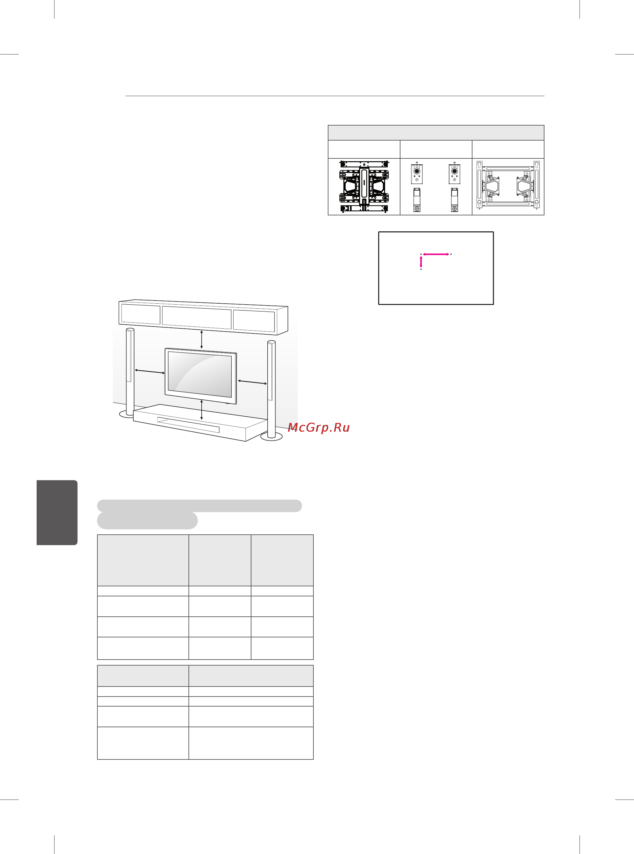 LG 60ub850v [254/380] Montagem numa parede