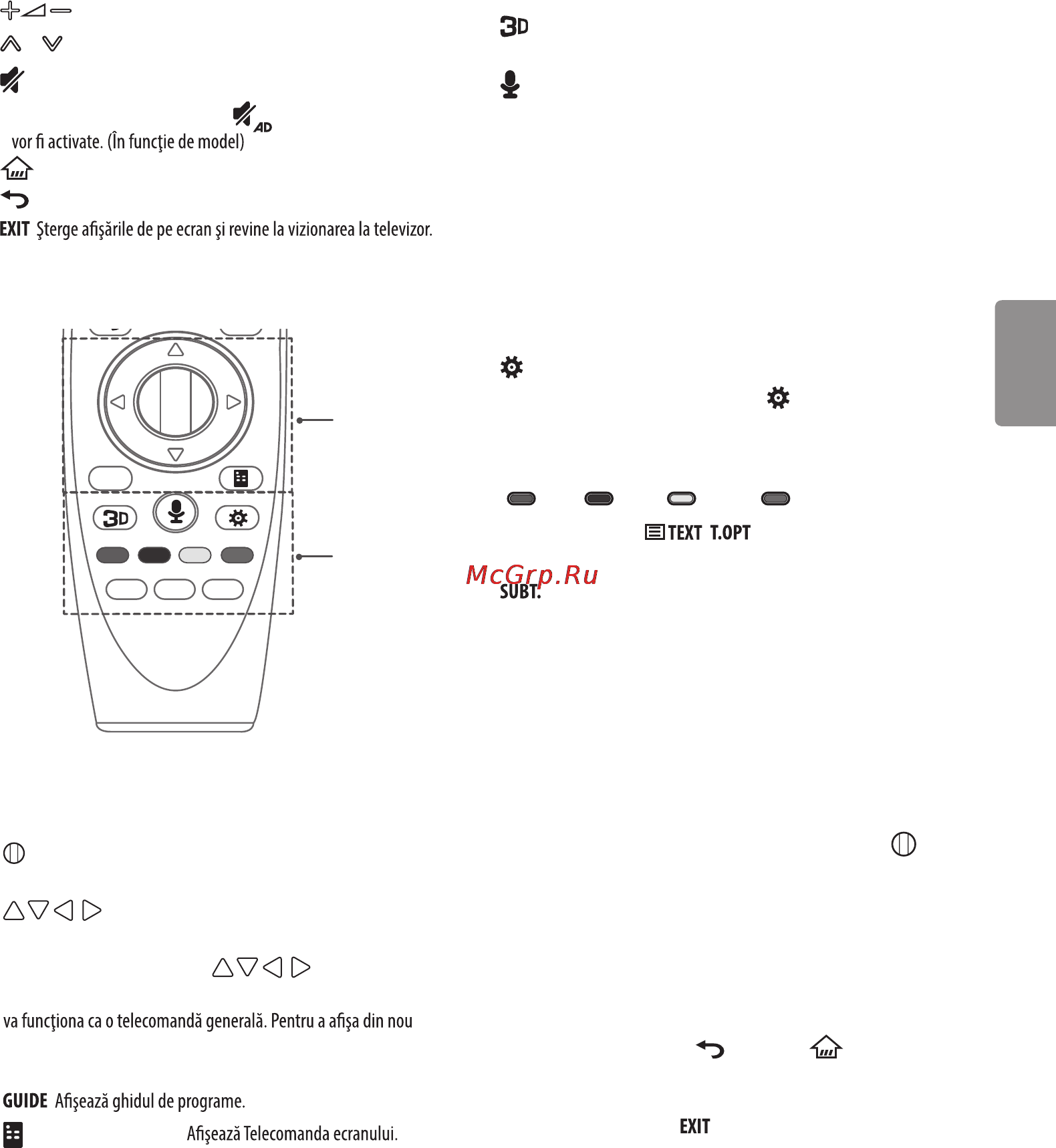 LG 43lf634v [80/86] Înregistrarea telecomenzii magice