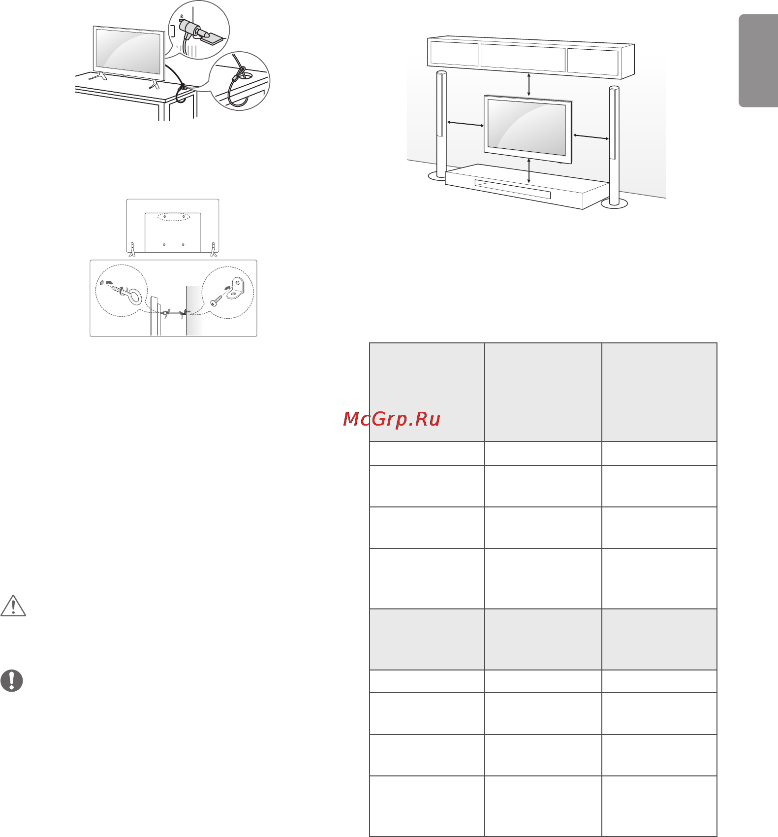 LG 49lf620v [41/102] Қабырғаға орнату
