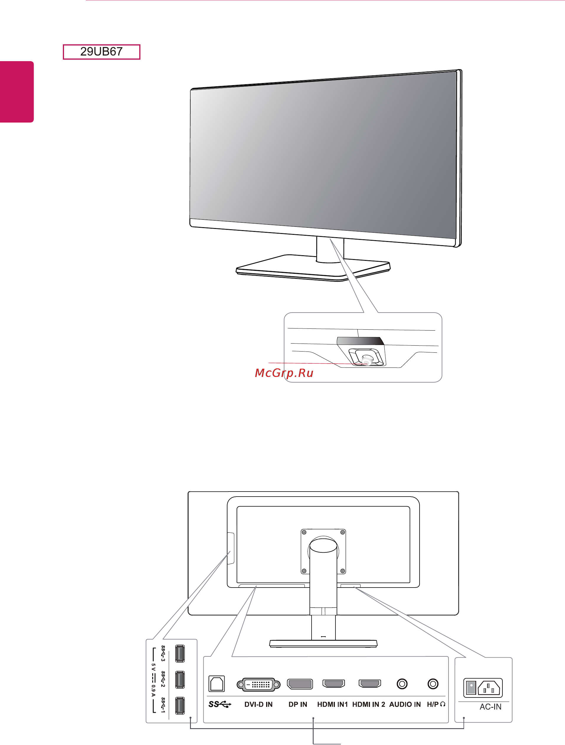 LG 34um67 [6/45] Input connector