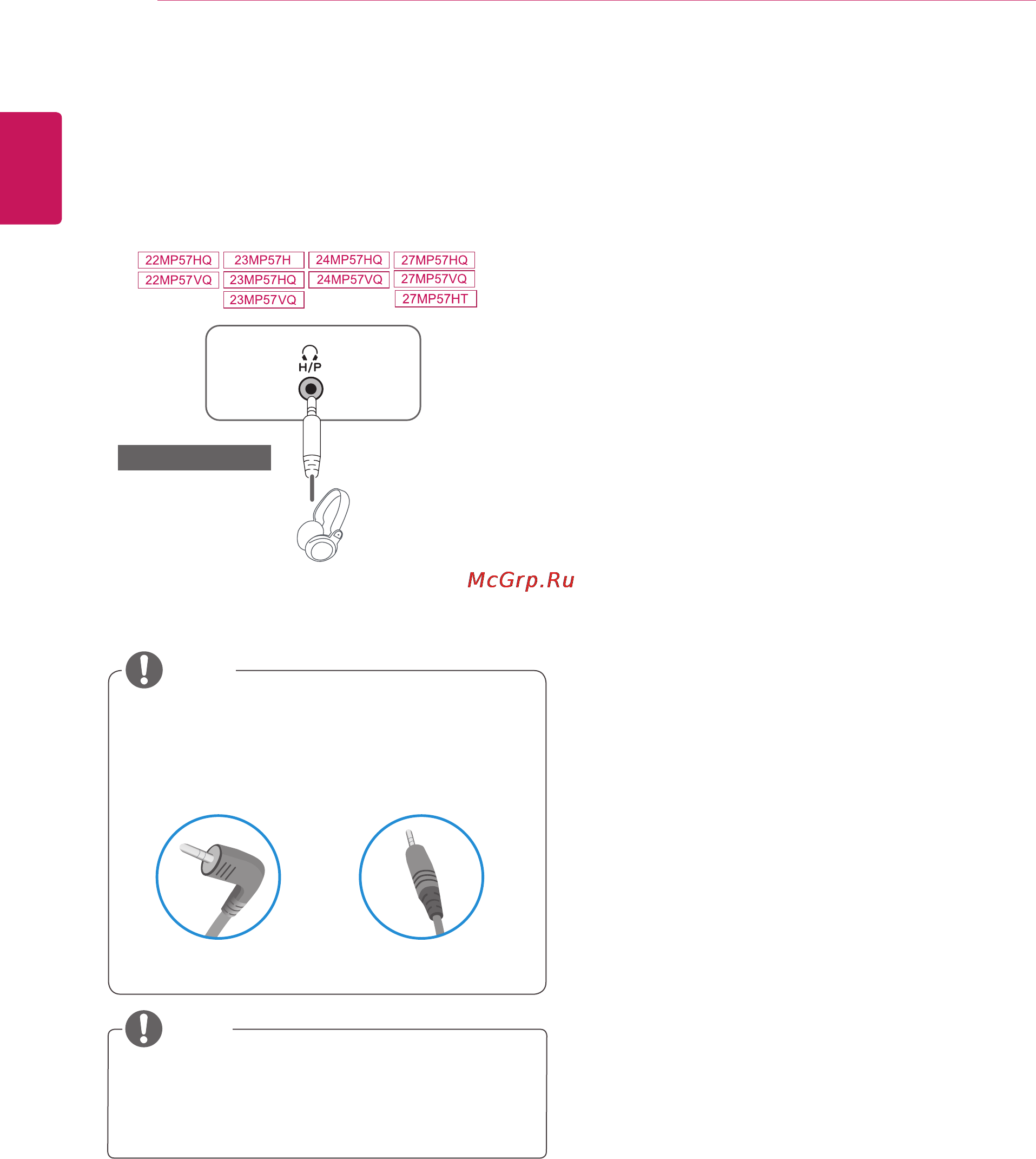 LG 22mp57a-p [16/42] Connecting to external devices